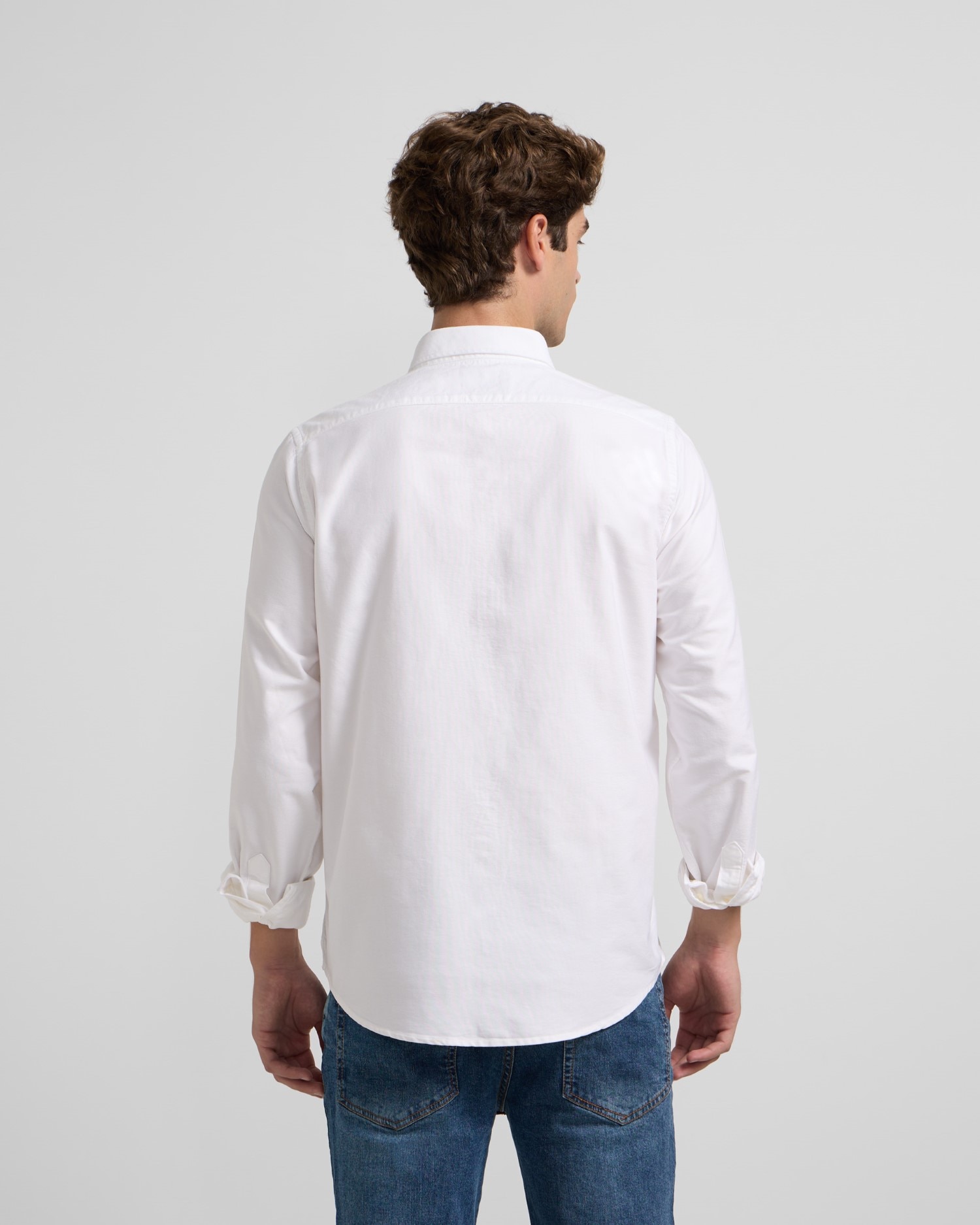 Camisa Sport Oxford Regular Fit Branca Branco-2