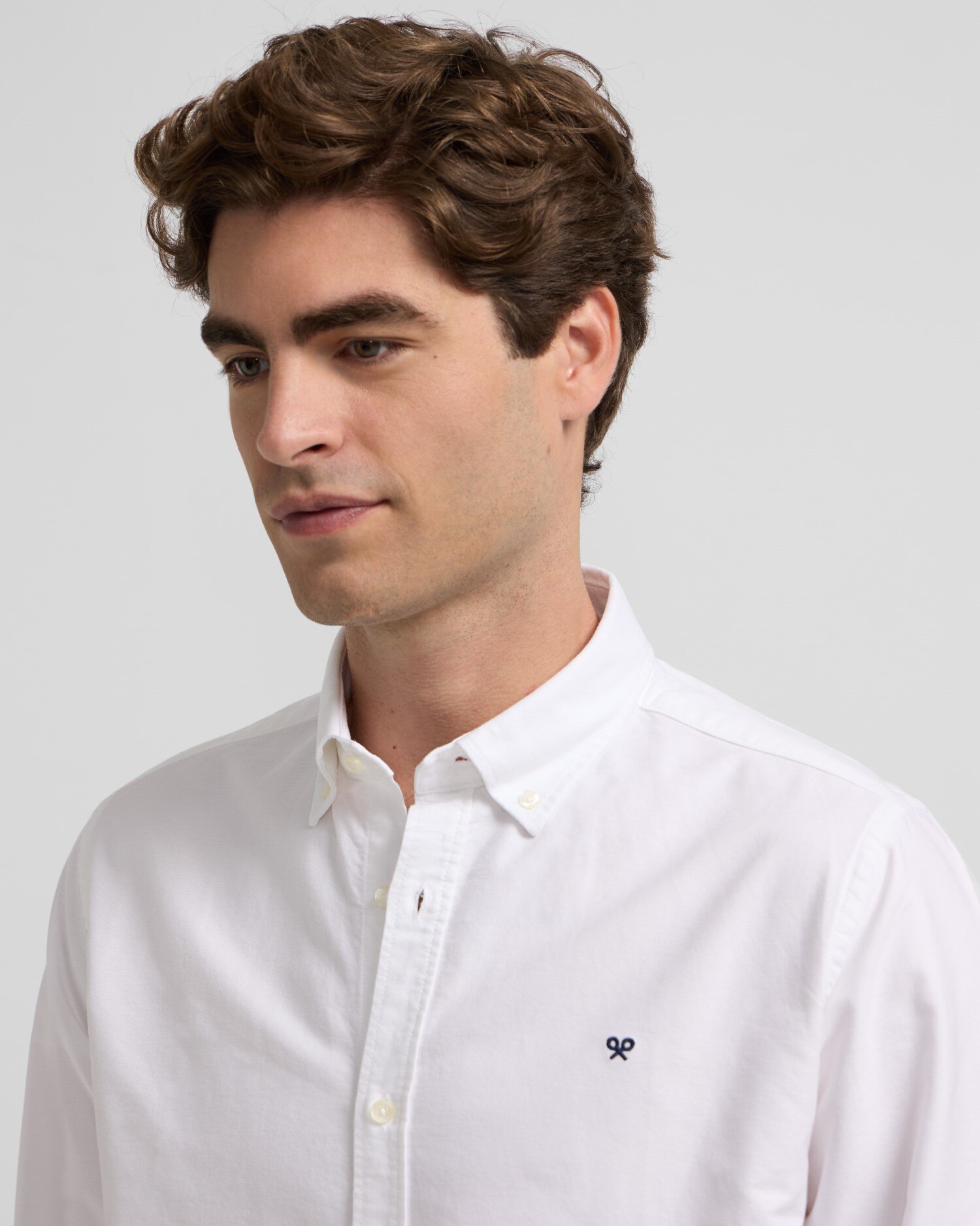 Camisa Sport Oxford Regular Fit Branca Branco-3