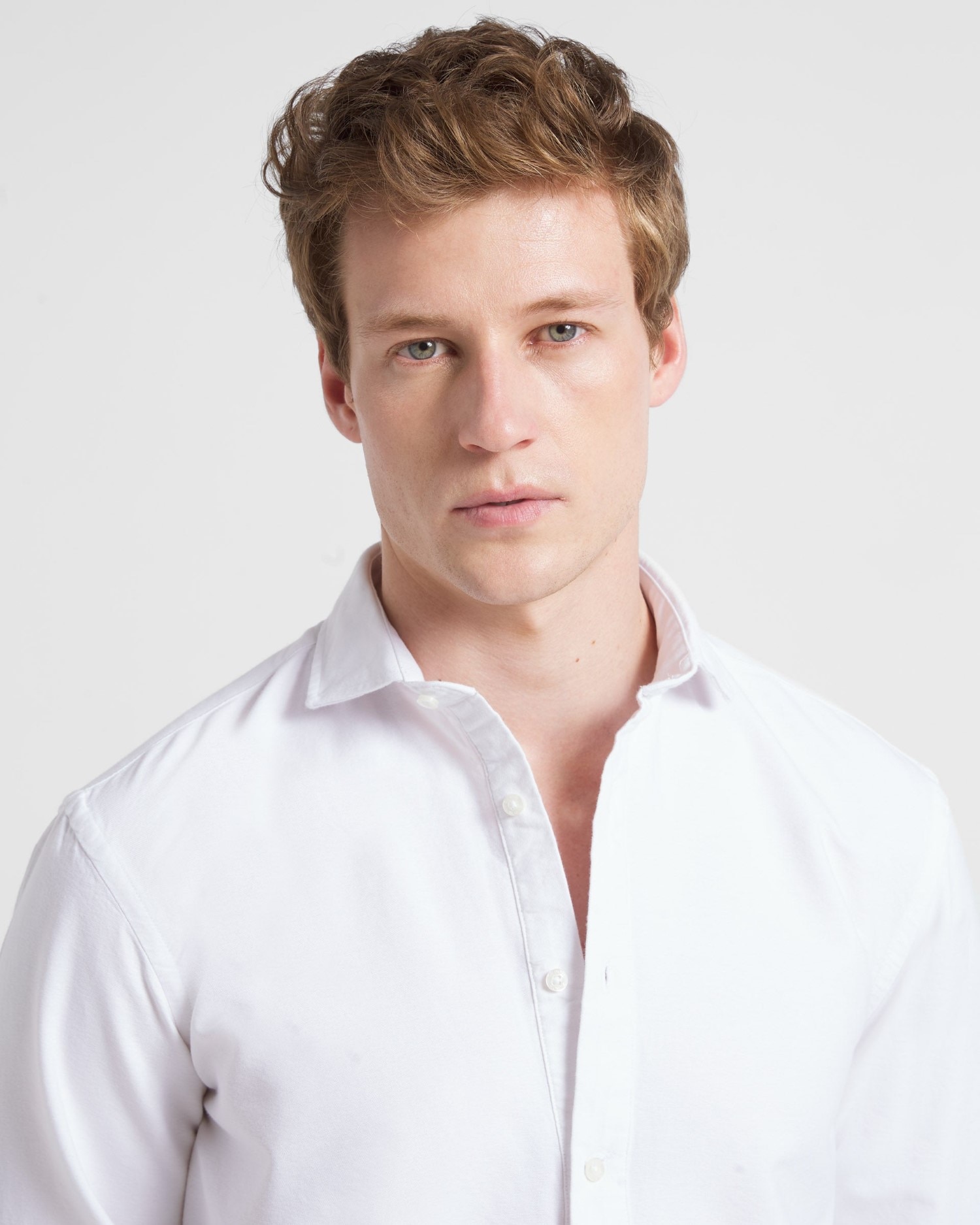 Camisa Polera Oxford Regular em Branco Branco-3