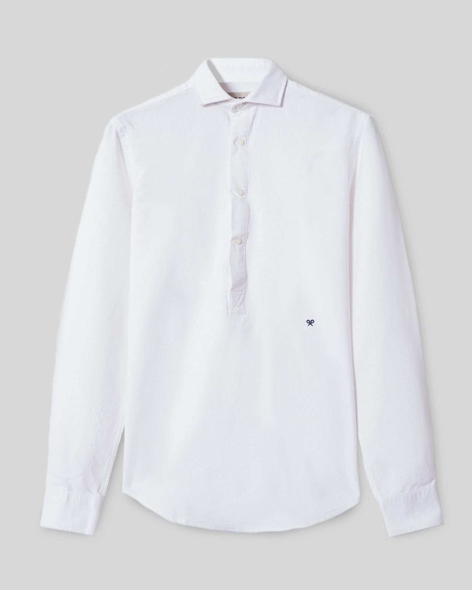 Camisa Polera Oxford Regular em Branco Branco-4