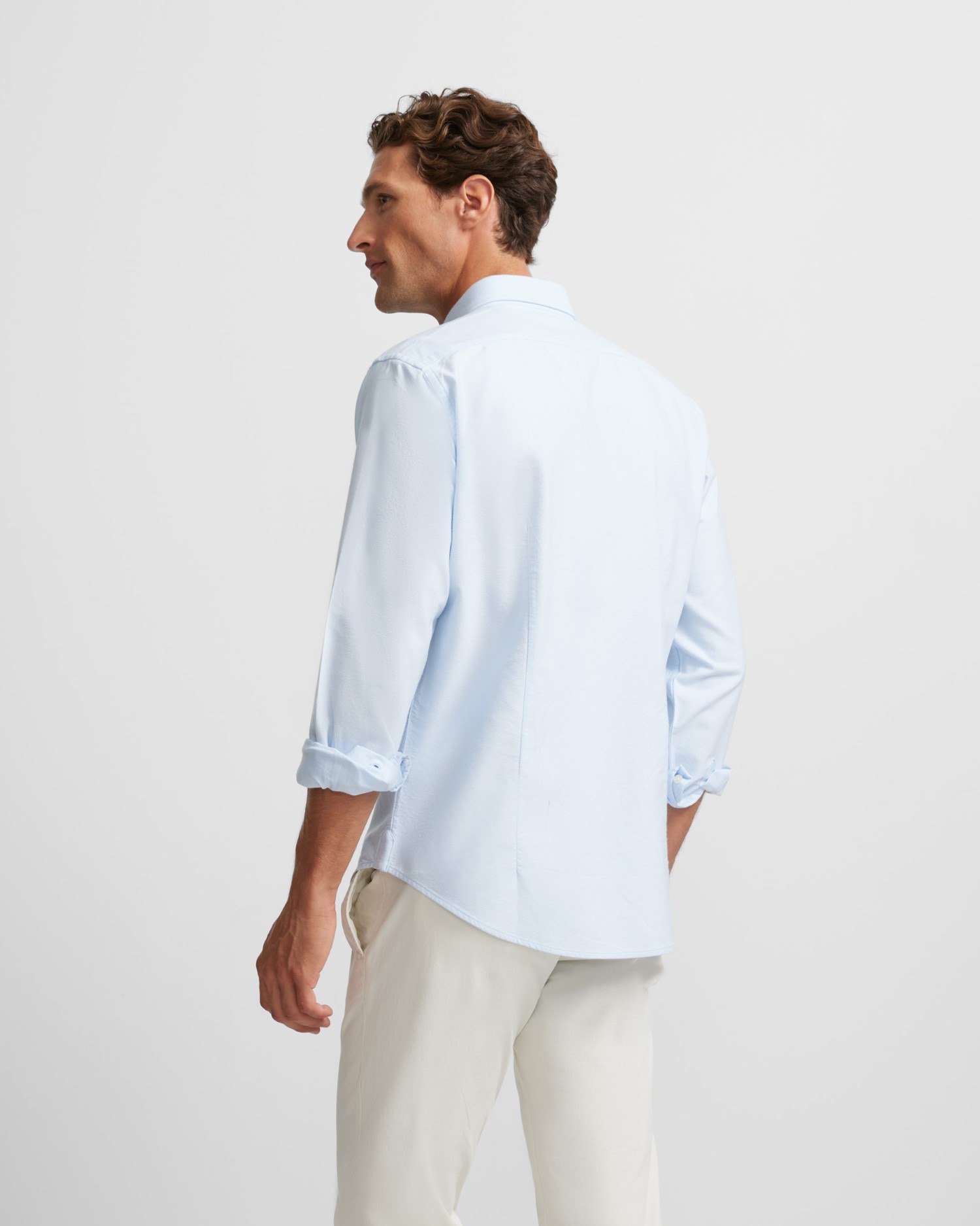 Camisa Sport Oxford Celeste Azul-claro-2