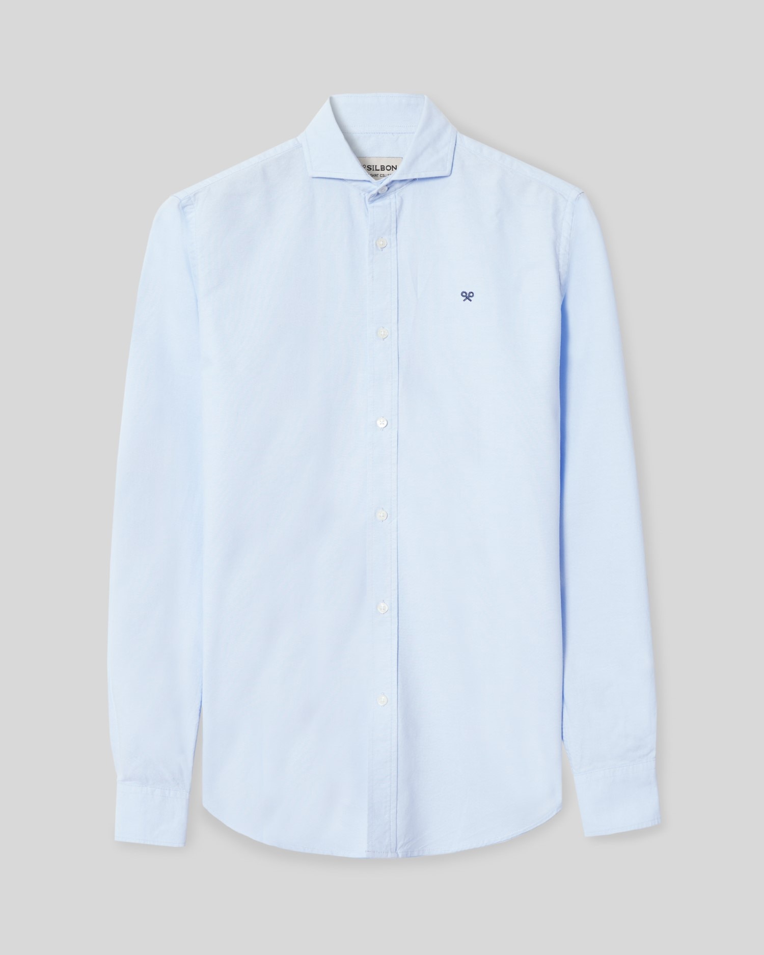Camisa Slim Lisa Celeste Azul-claro-4