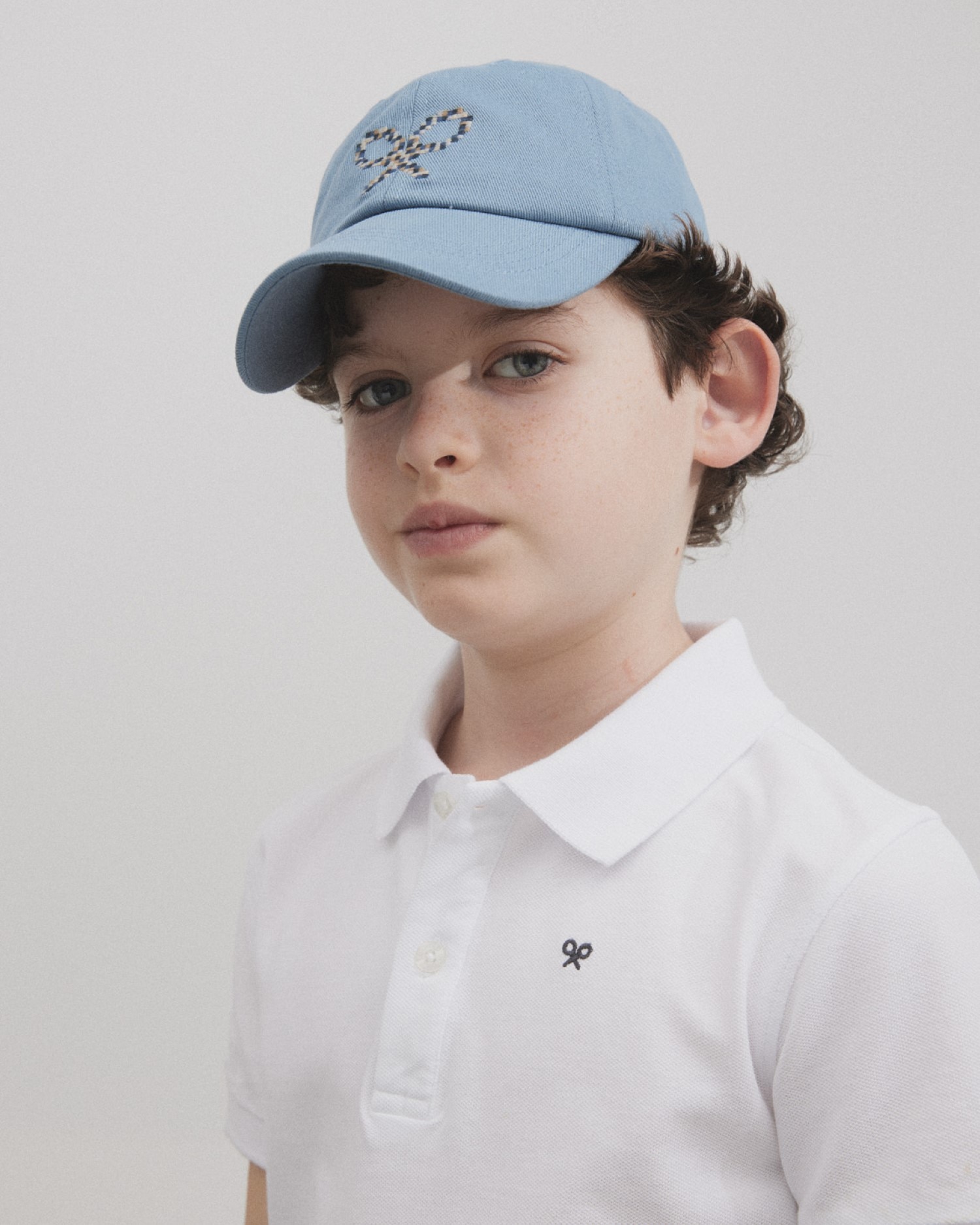 Polo Infantil Clássico de Algodão Silbon Branco-3