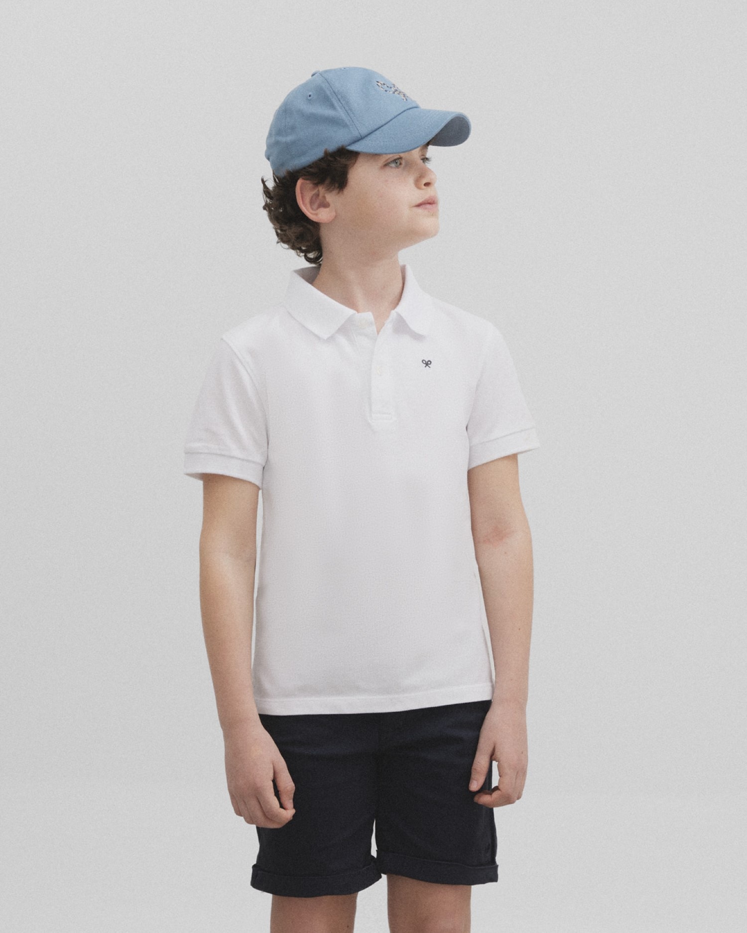 Polo Infantil Clássico de Algodão Silbon Branco-4