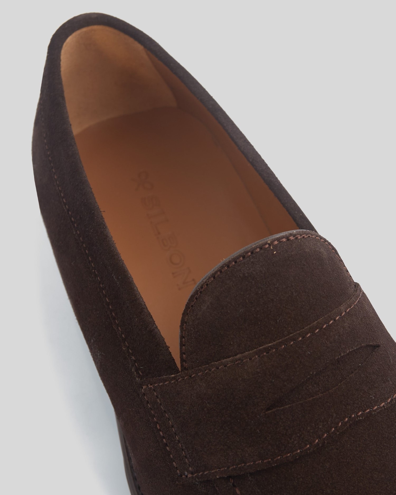 Mocassins de Pele Camurça Penny em Castanho Castanho-escuro-2