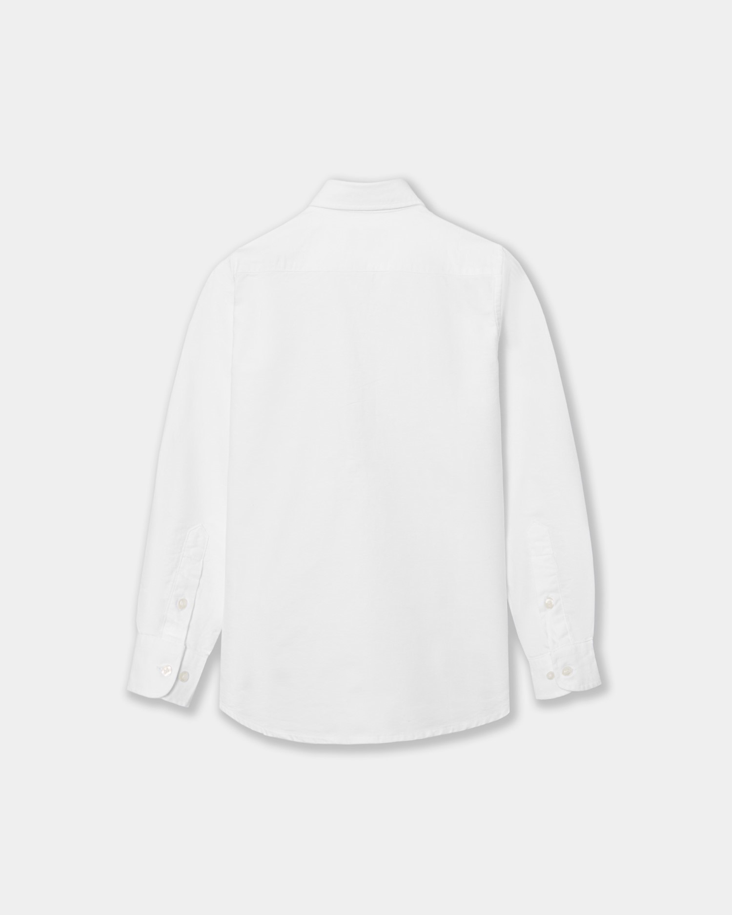 Camisa Infantil Tipo Polo Oxford de Manga Comprida Silbon Branco-2