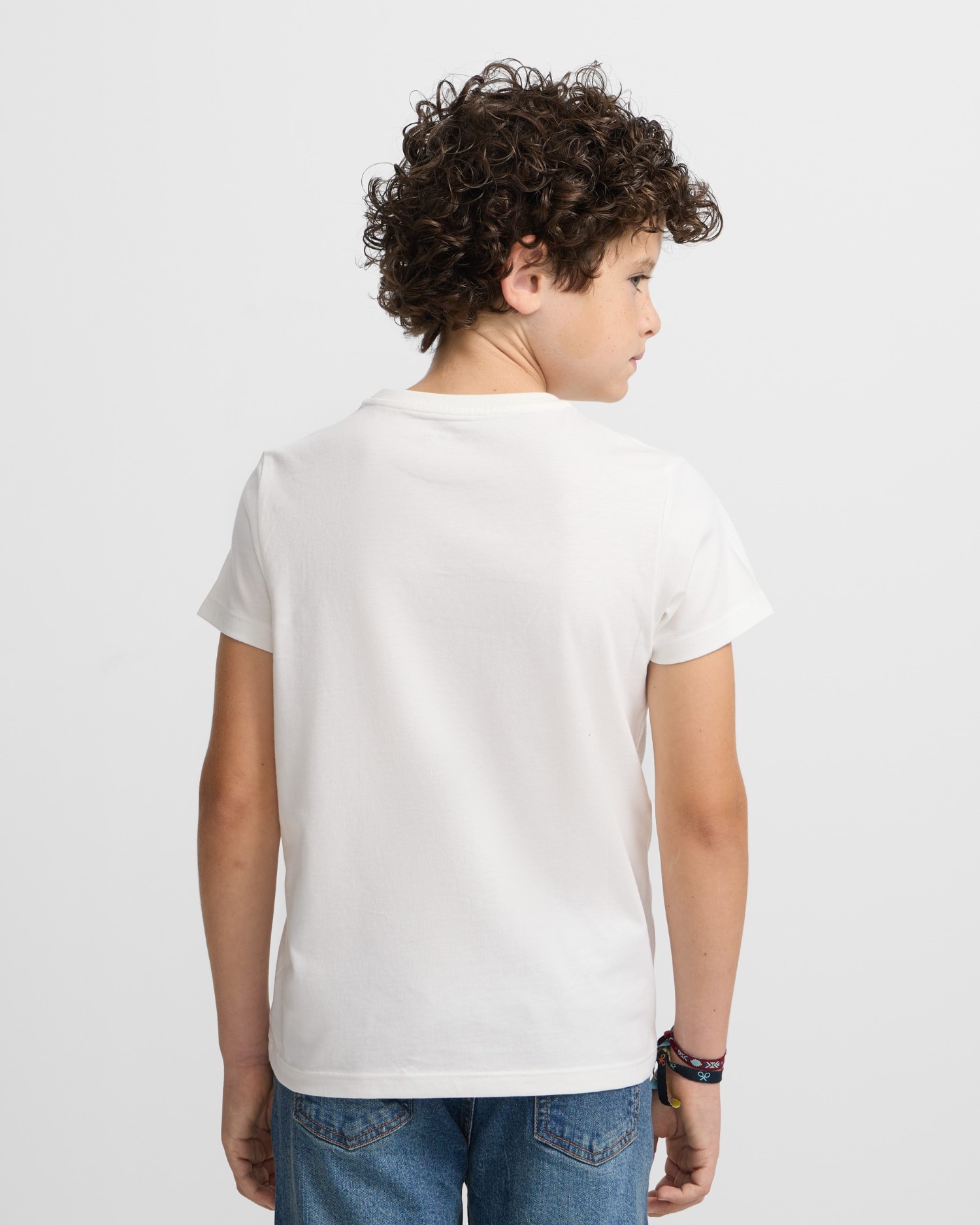 T-shirt Infantil com Desenho Frontal Branco-2