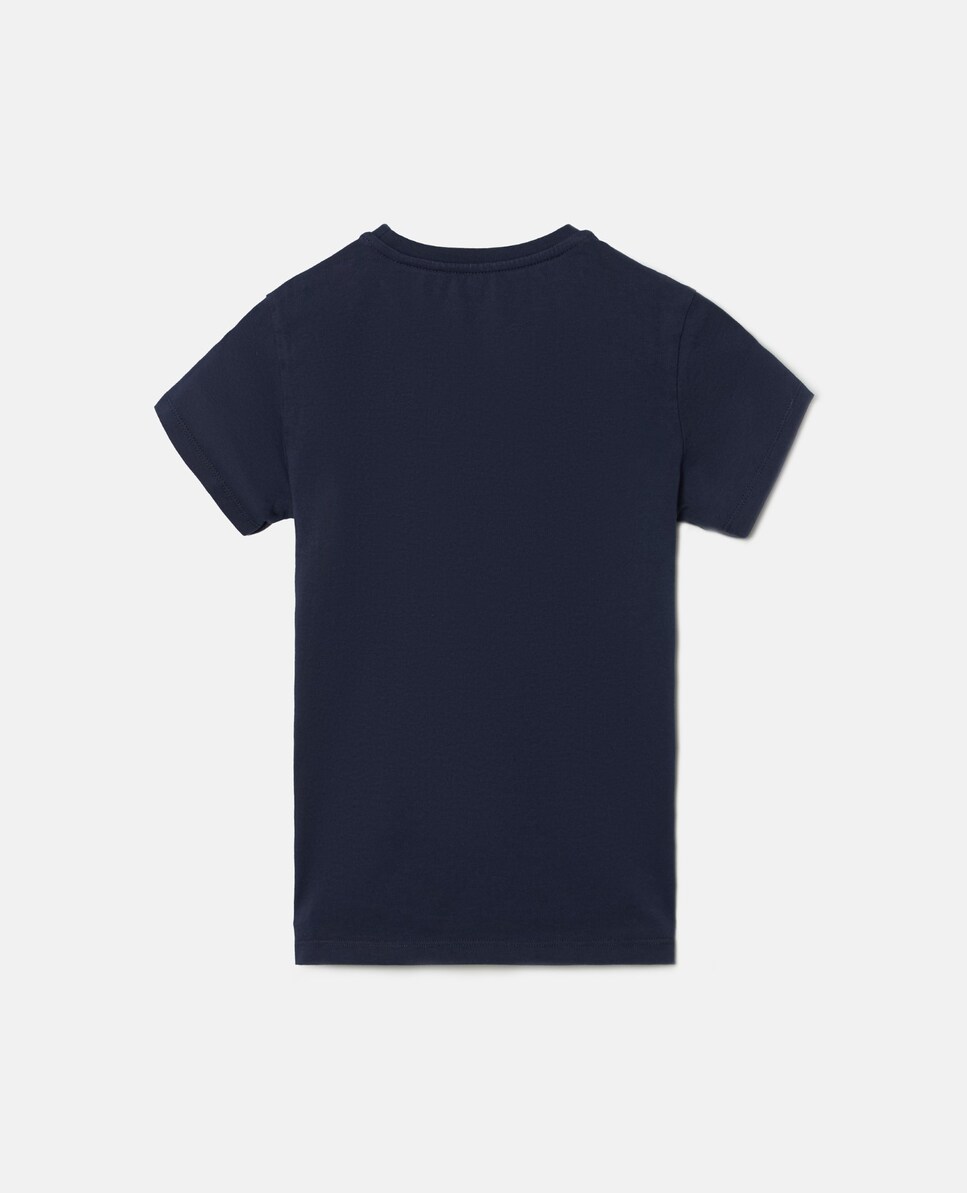 T-shirt Infantil com Raquete Média de Manga Curta Azul-marinho-2