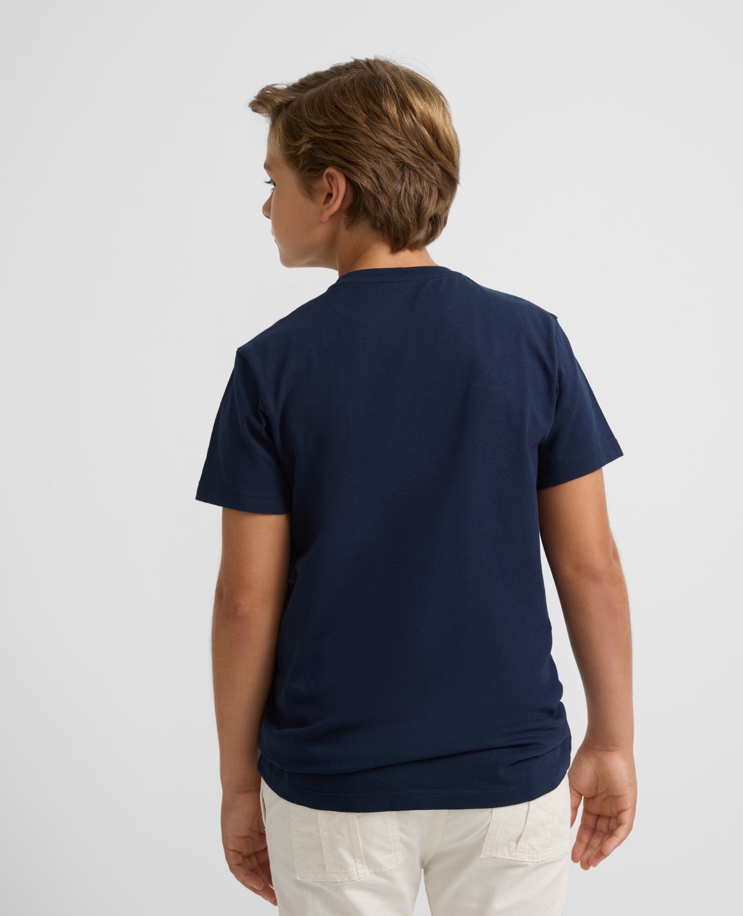 T-shirt Infantil com Raquete Média de Manga Curta Silbon Azul-marinho-5