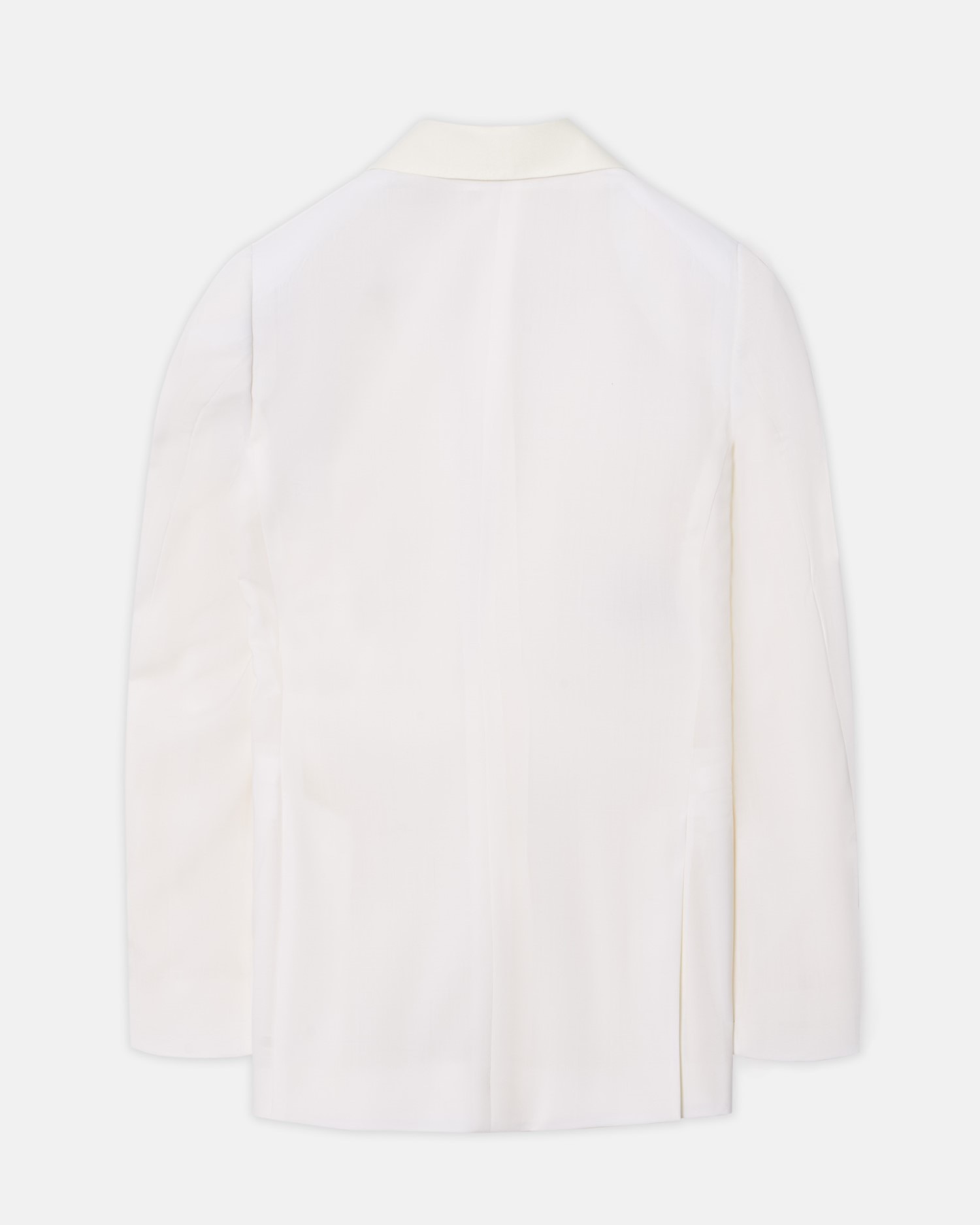 Blazer de Smoking Slim Liso em Branco Branco-5