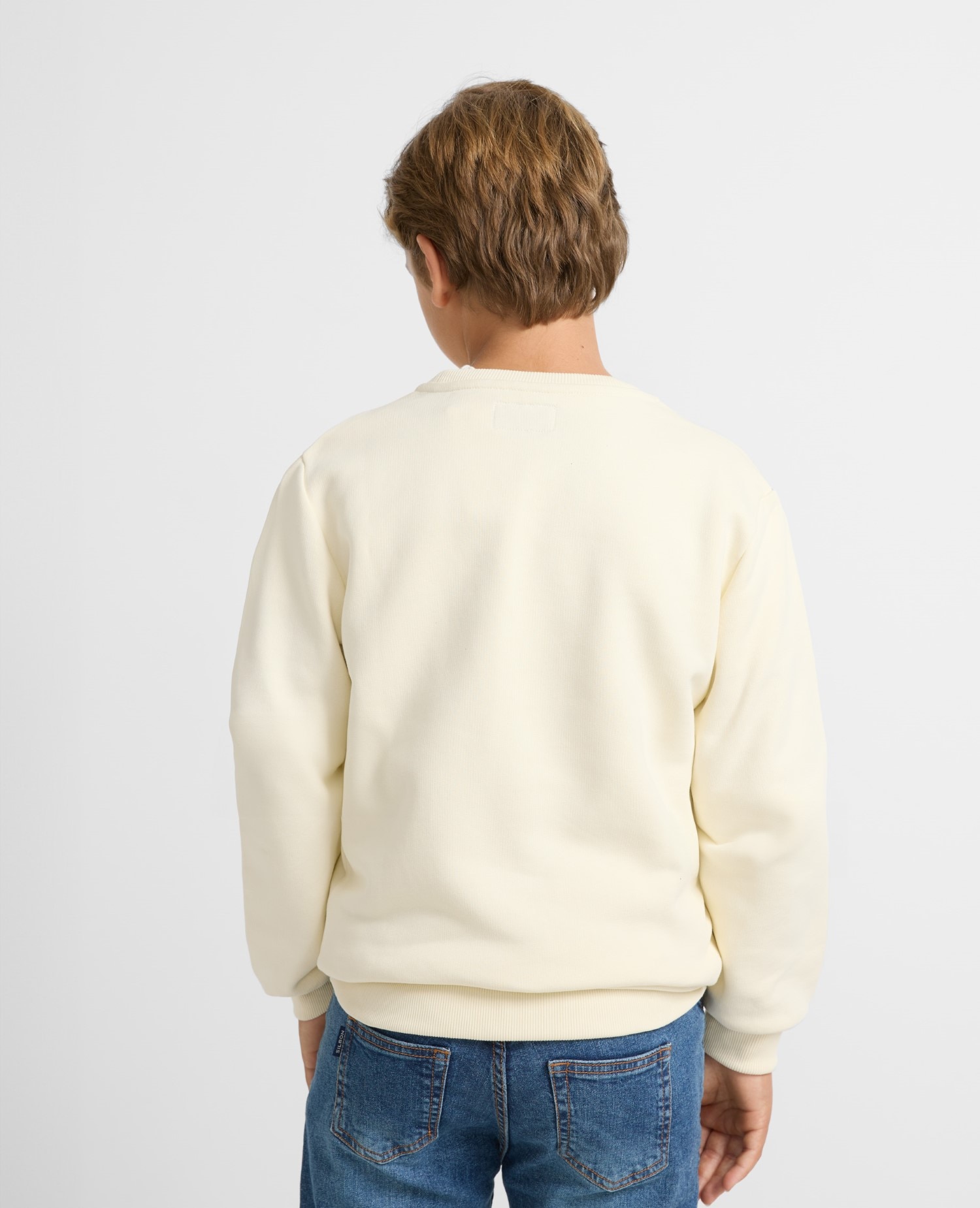 Sweatshirt Infantil Azul-marinho com Desenho Frontal Silbon Creme-5