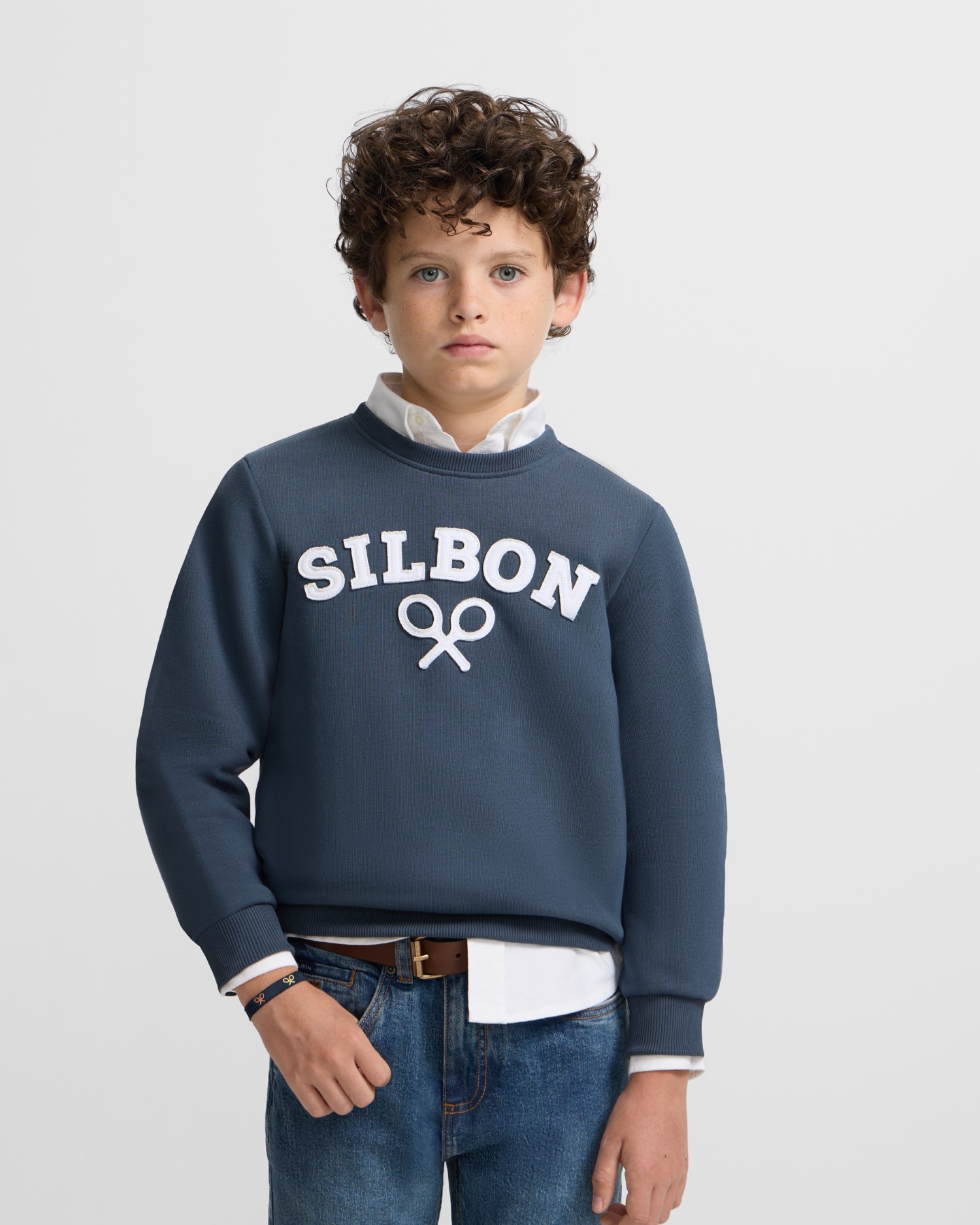 Sweatshirt Infantil Azul-marinho com Desenho Frontal Azul-marinho-1