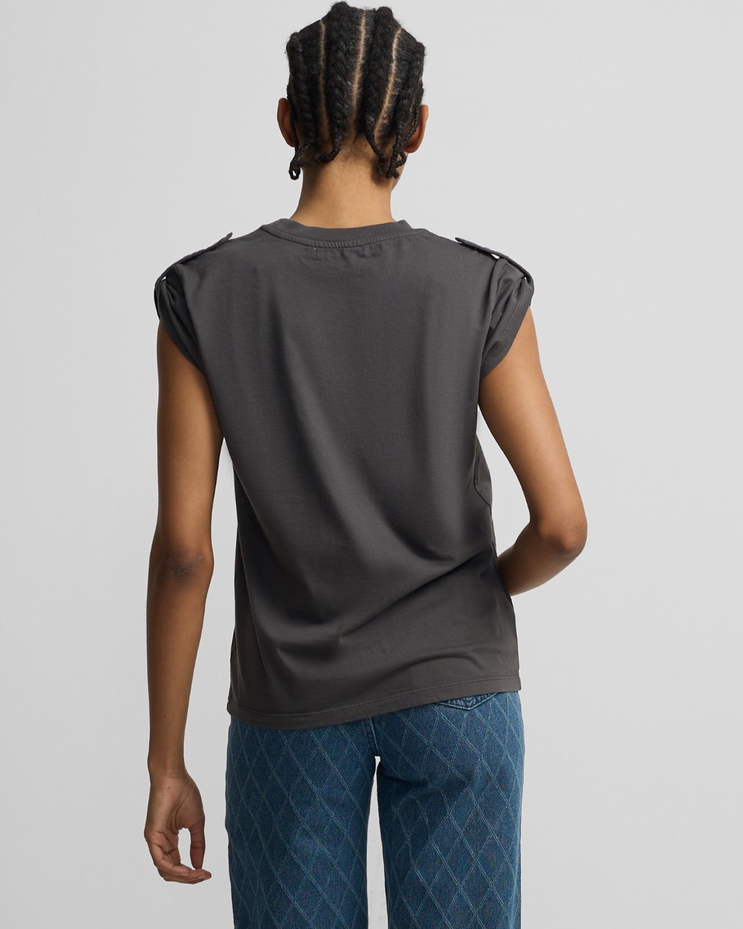 T-shirt de Manga Roll Out Preto-2