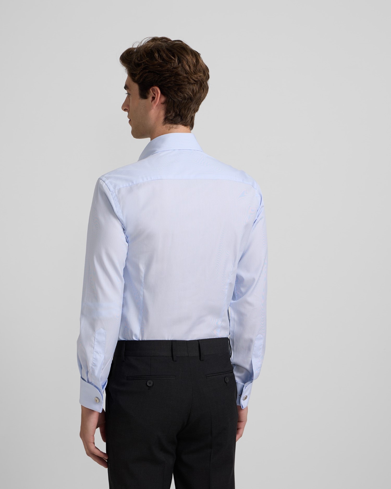 Camisa Slim Às Riscas Celeste Azul-celeste-2