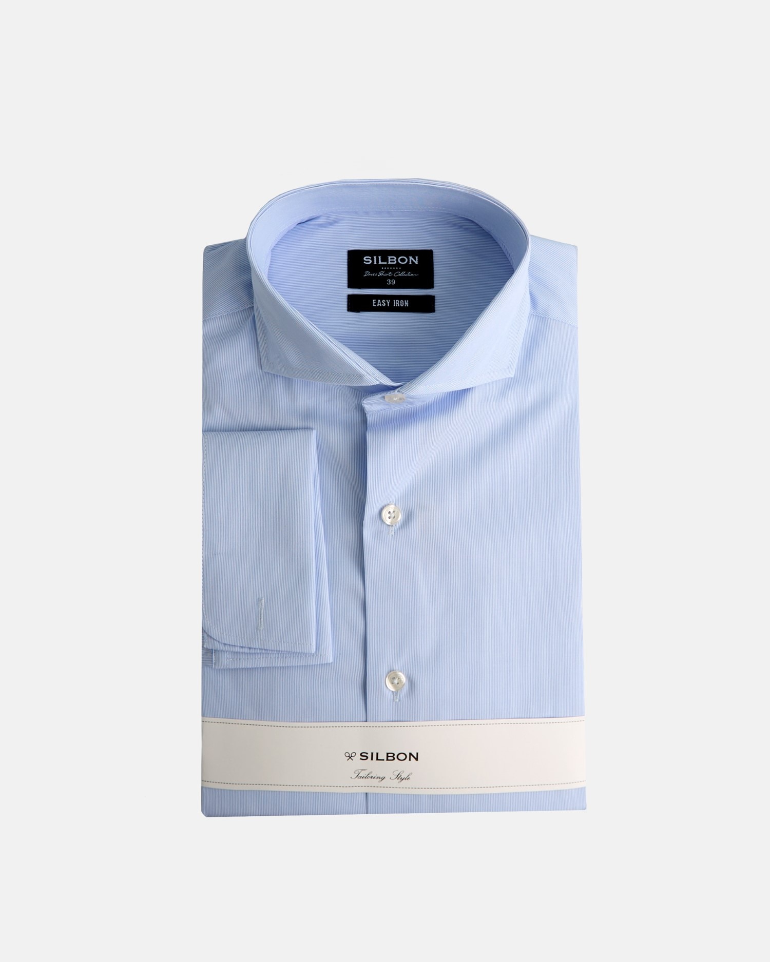 Camisa Slim Às Riscas Celeste Azul-celeste-4