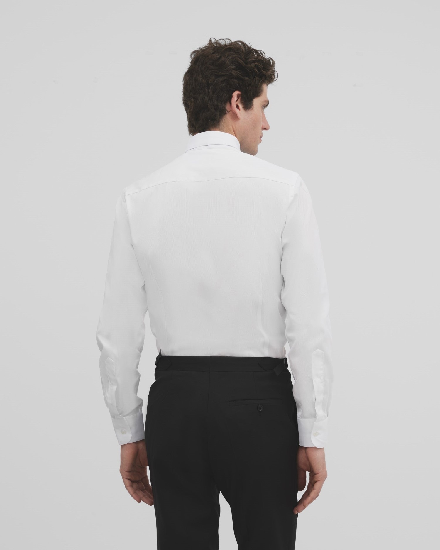 Camisa Formal de Gola Smoking Branca Branco-2