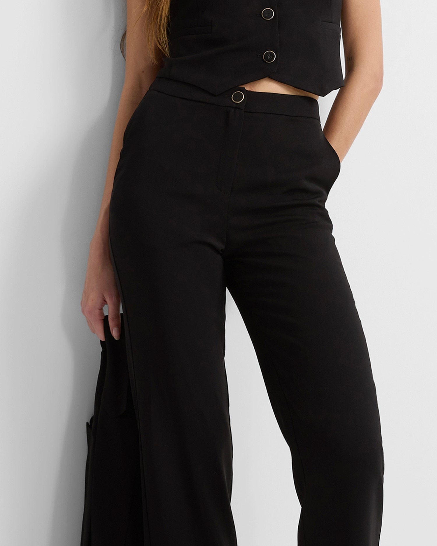 Calças Formais Clássicas em Preto Preto-3