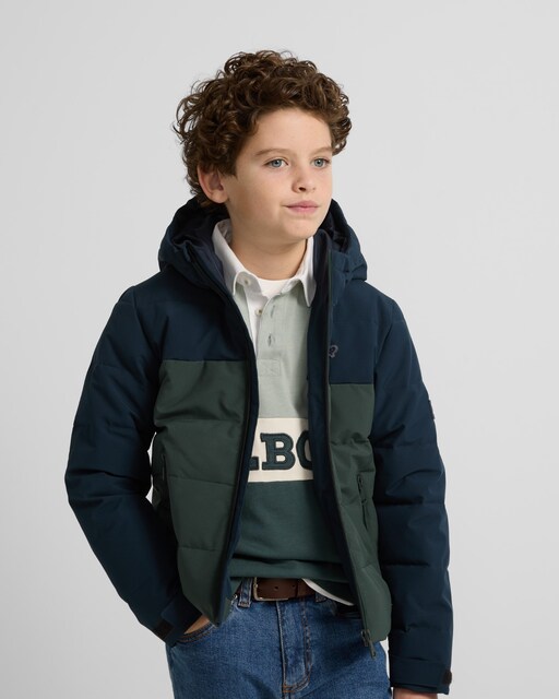 Imagem 0 de Sobretudo Infantil Técnico com Capuz Bicolor