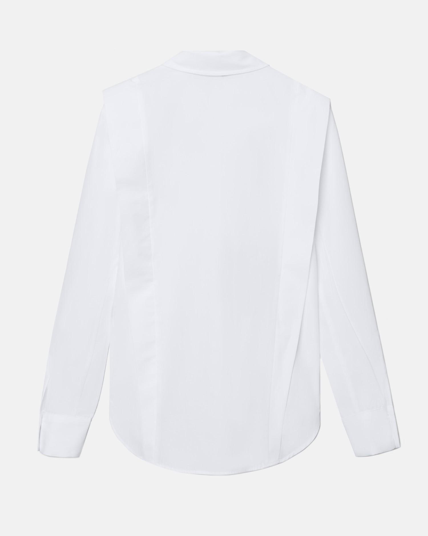Camisa com Estrutura de Manga Comprida Branco-5