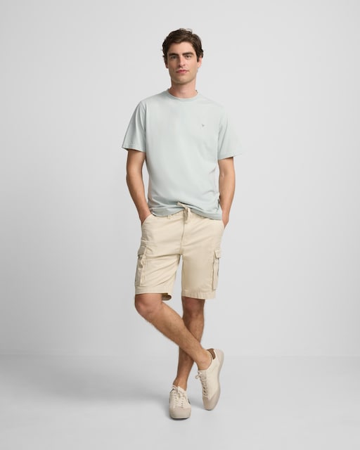 Imagem 0 de Bermudas Cargo Multibolsos Bege-claro