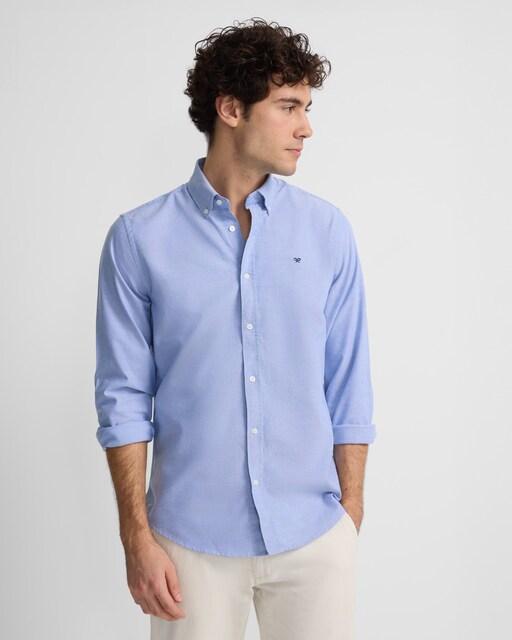 Imagem 0 de Camisa Oxford Sport Azul Médio