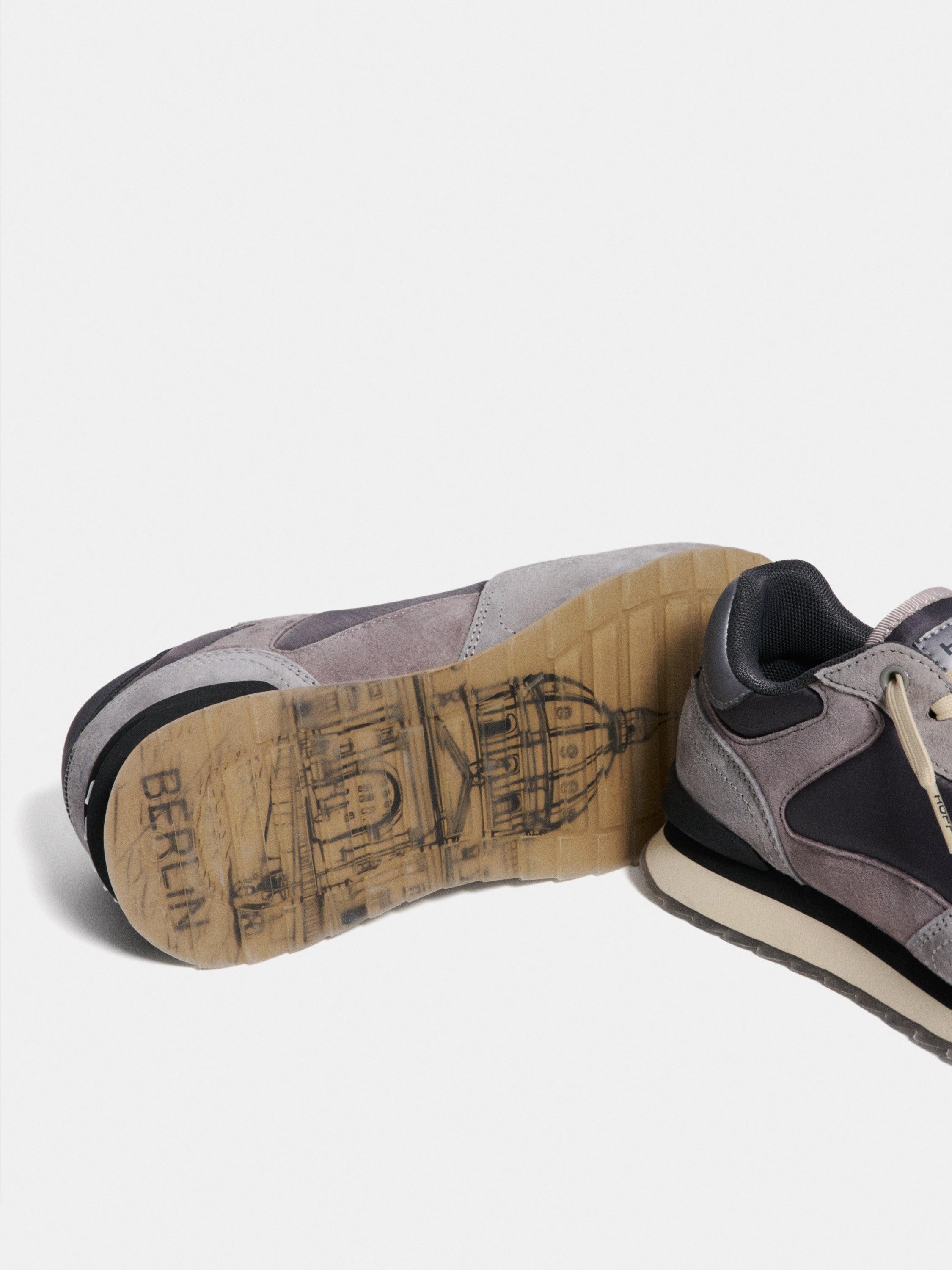 Sapatilhas Desportivas de Pele Berlin Woman Cinzento-5