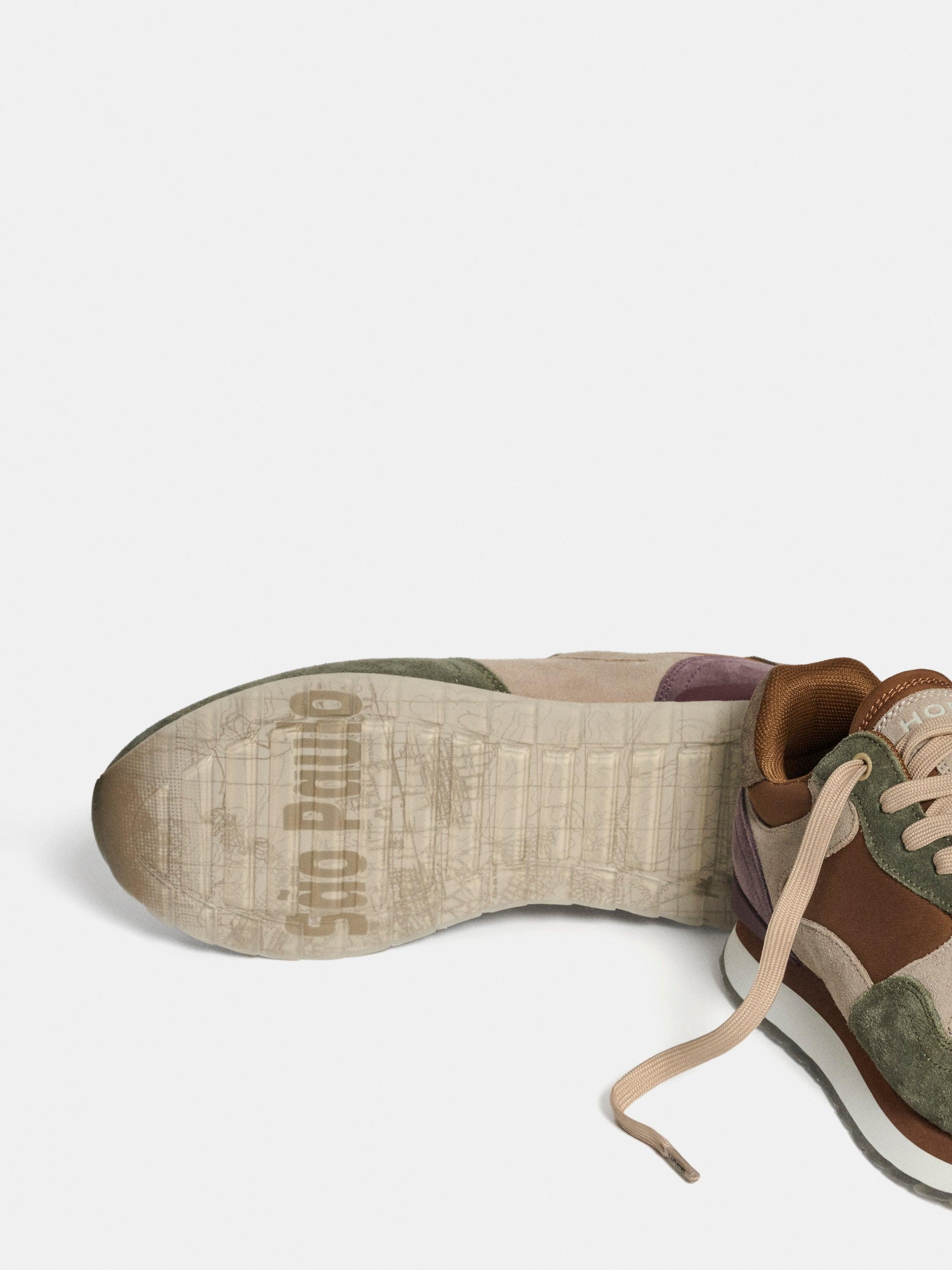 Sapatilhas Desportivas Retro em Camurça e Malha com Atacadores Multicolor-4