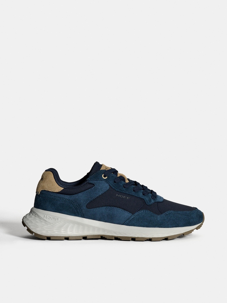 Sapatilhas em Pele com Atacadores Azul-marinho-1