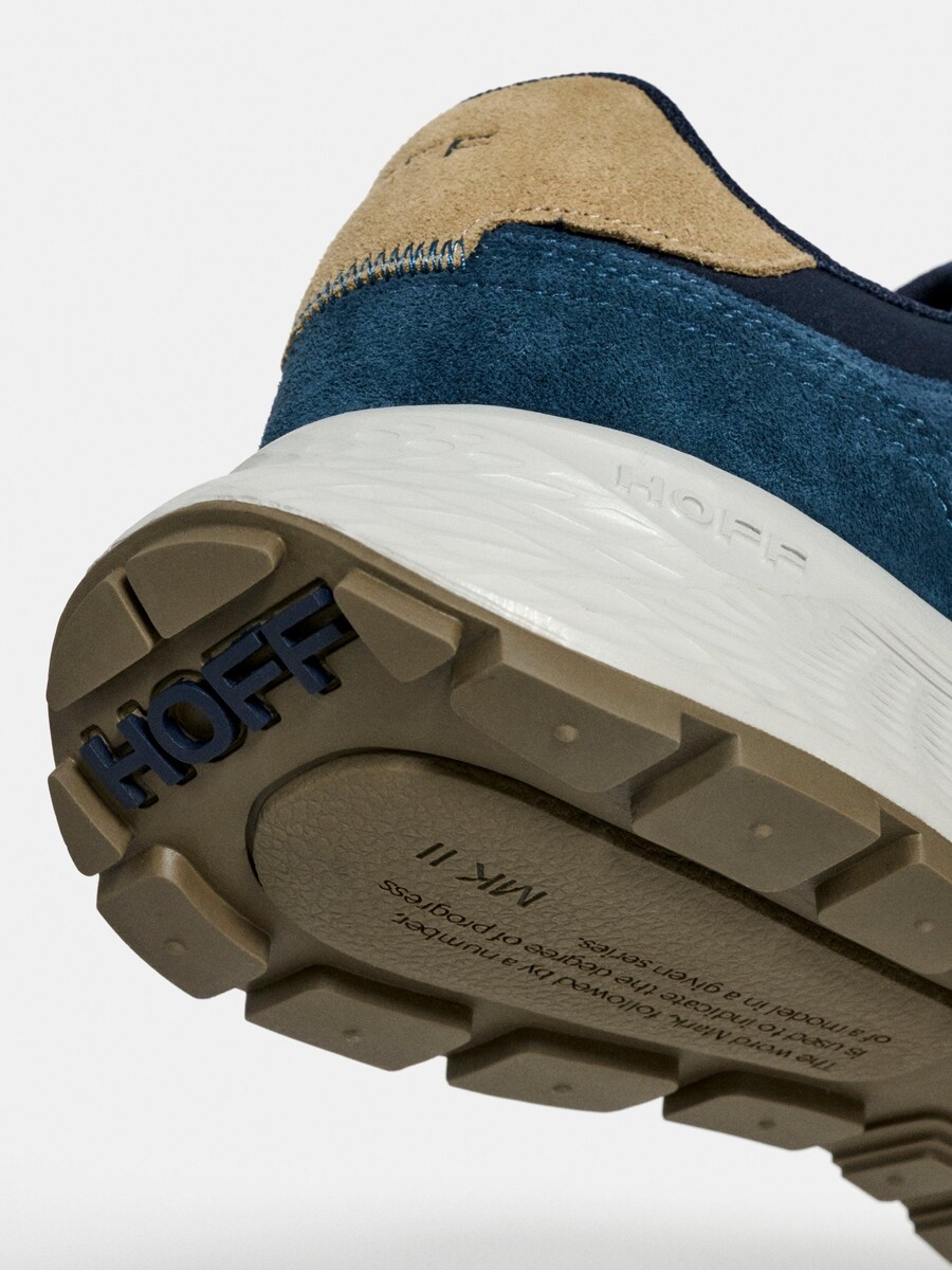 Sapatilhas em Pele com Atacadores Azul-marinho-4