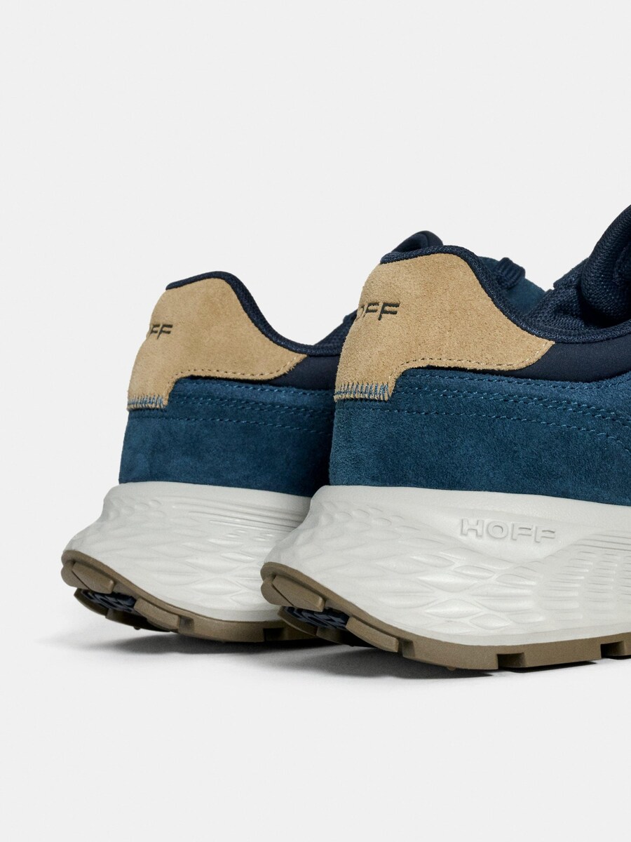 Sapatilhas em Pele com Atacadores Azul-marinho-5