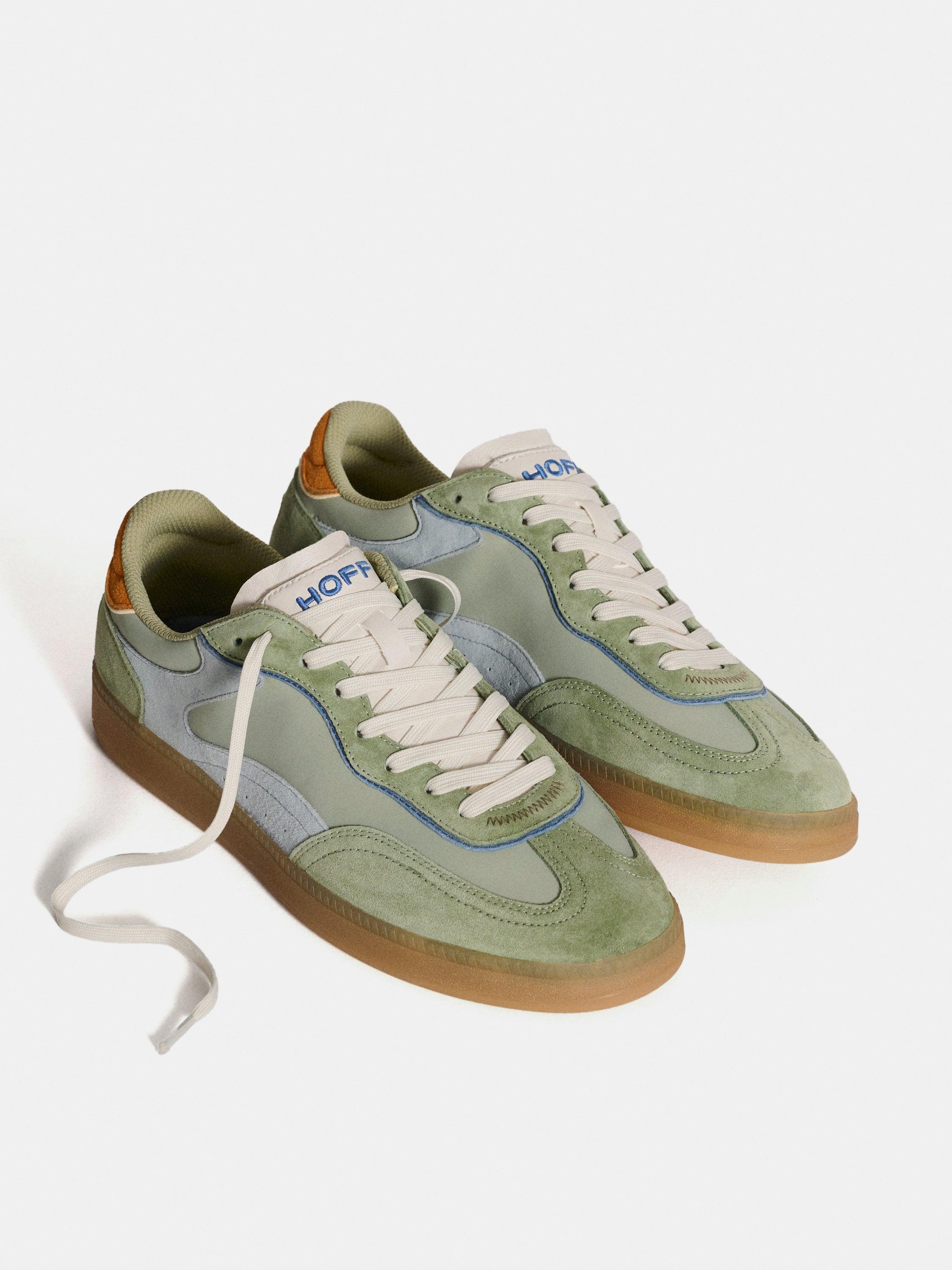 Sapatilhas Retro com Atacadores Verde-claro-2