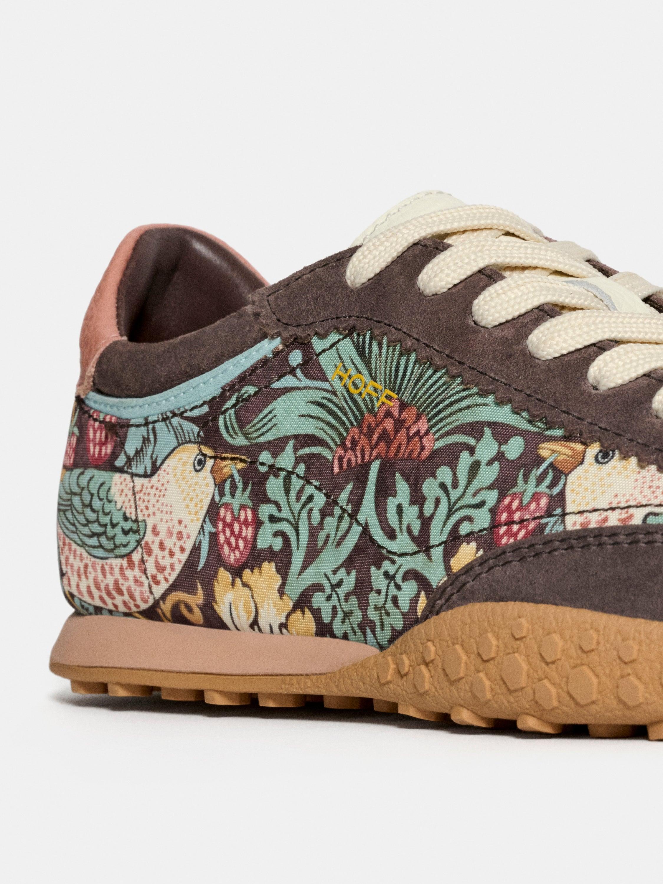 Ténis femininos com design boémio e fecho de atacadores Castanho-3