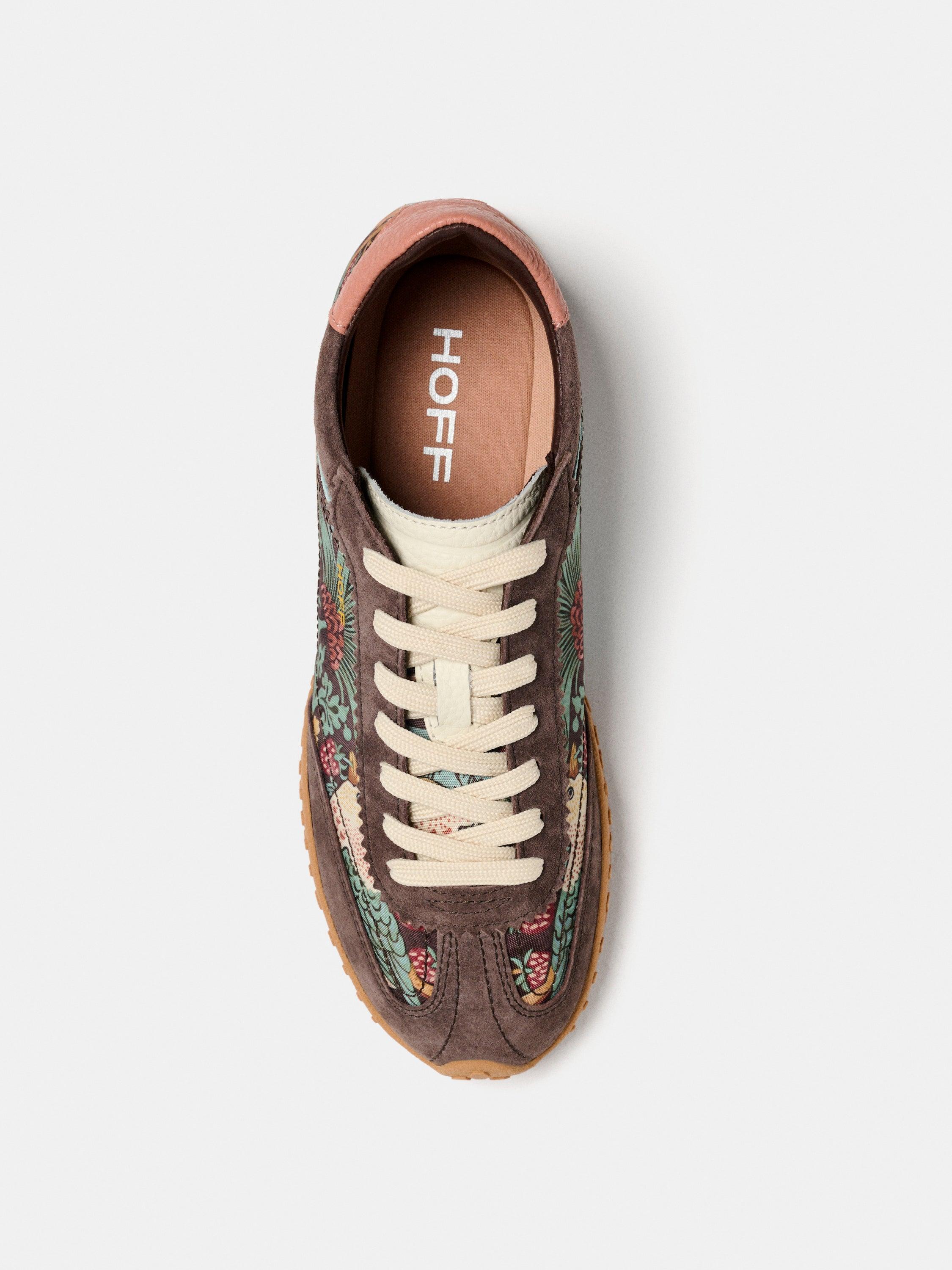 Ténis femininos com design boémio e fecho de atacadores Castanho-6