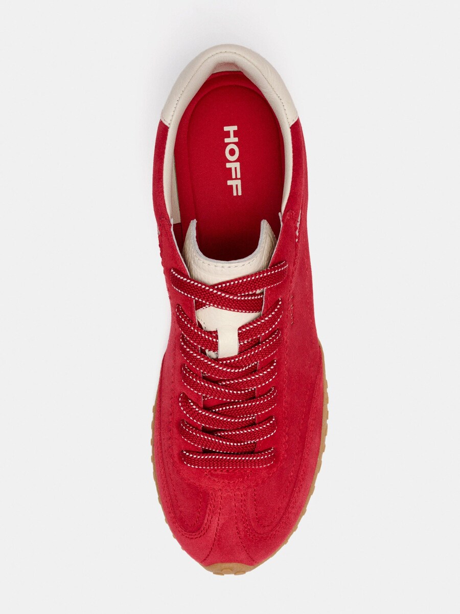 Sapatilhas Retro de Camurça com Atacadores Vermelho-6