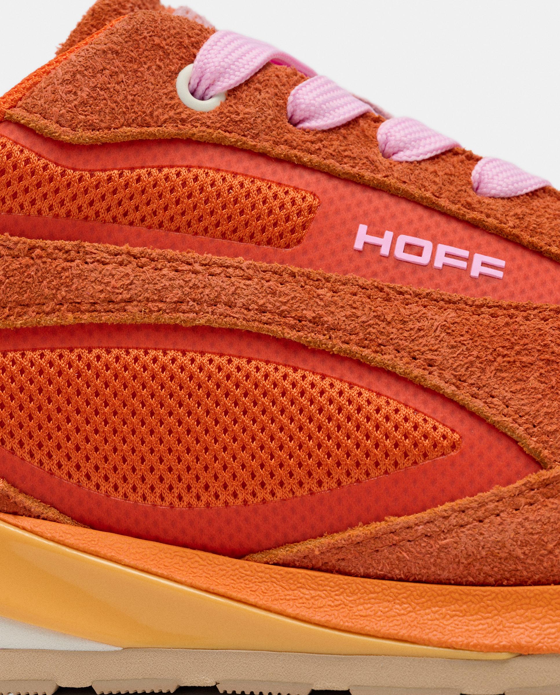 Sapatilhas Desportivas Runner em Combinação de Texturas Laranja-3