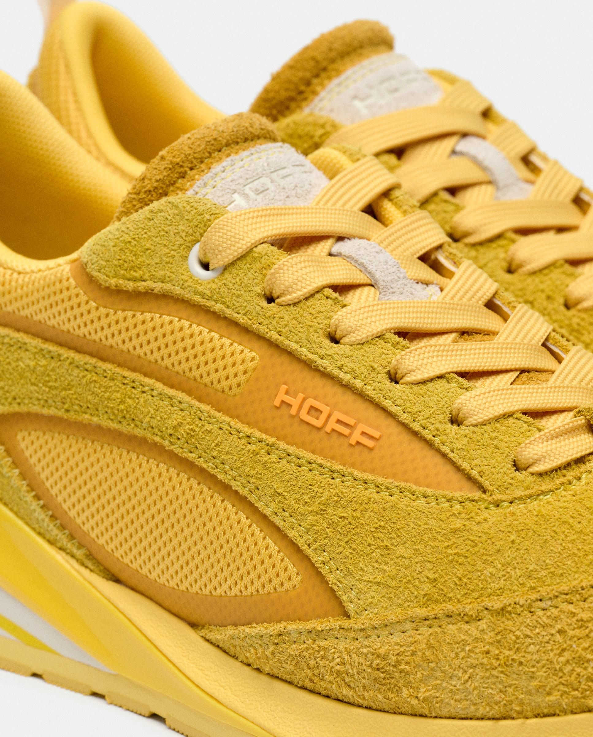Sapatilhas Desportivas Runner em Combinação de Texturas Amarelo-3