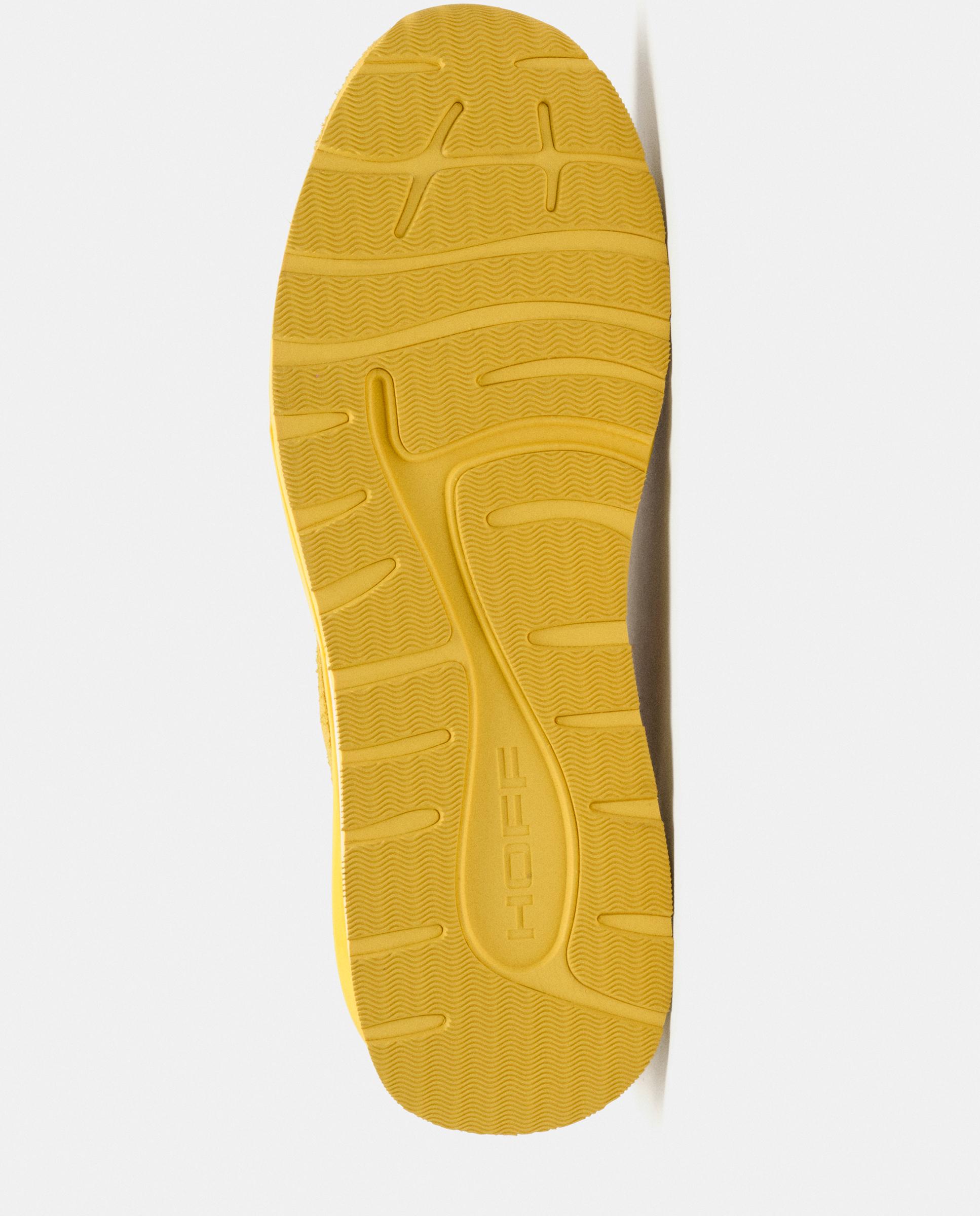 Sapatilhas Desportivas Runner em Combinação de Texturas Amarelo-4