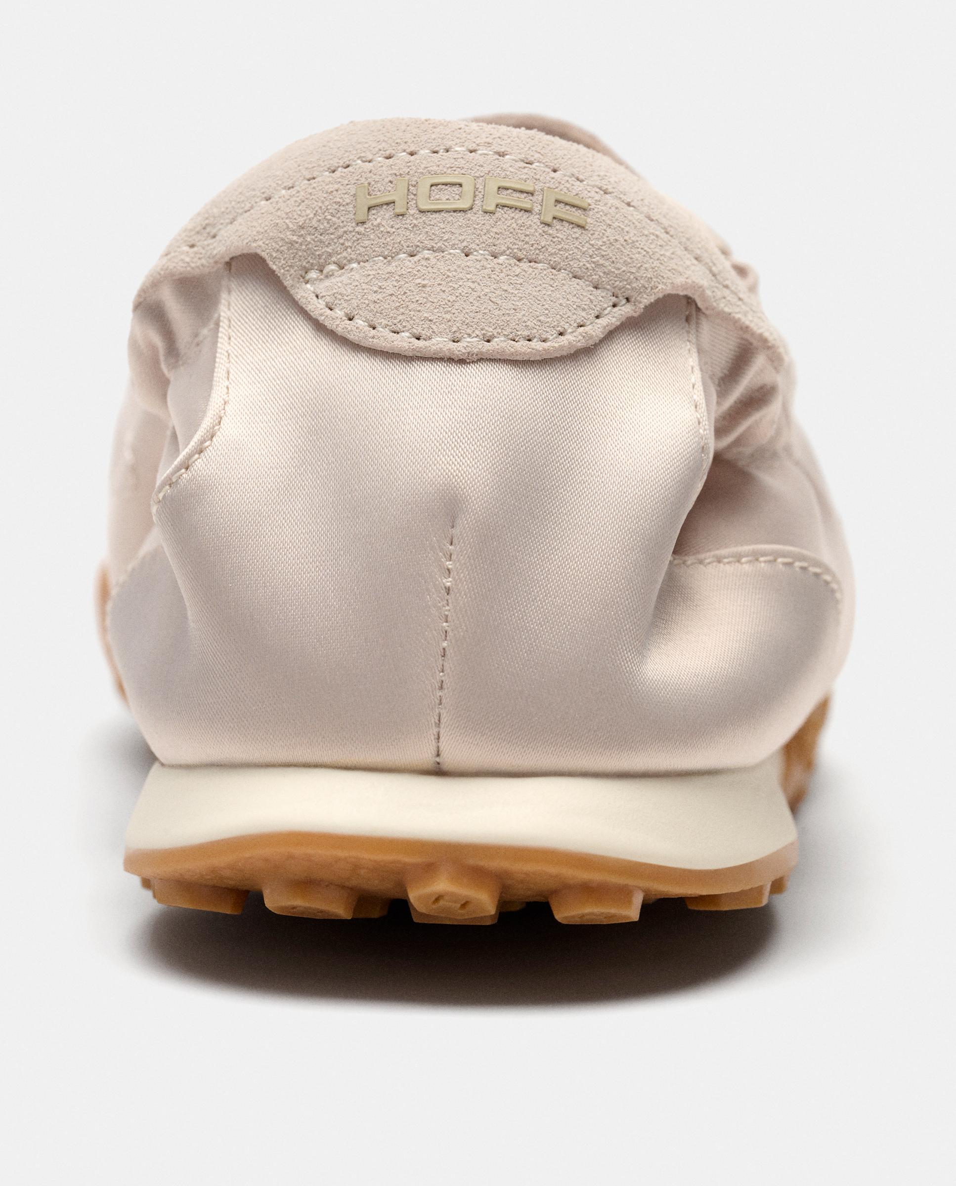 Sapatilhas Desportivas Bridge Satin com Elástico Franzido no Calcanhar Bege-5