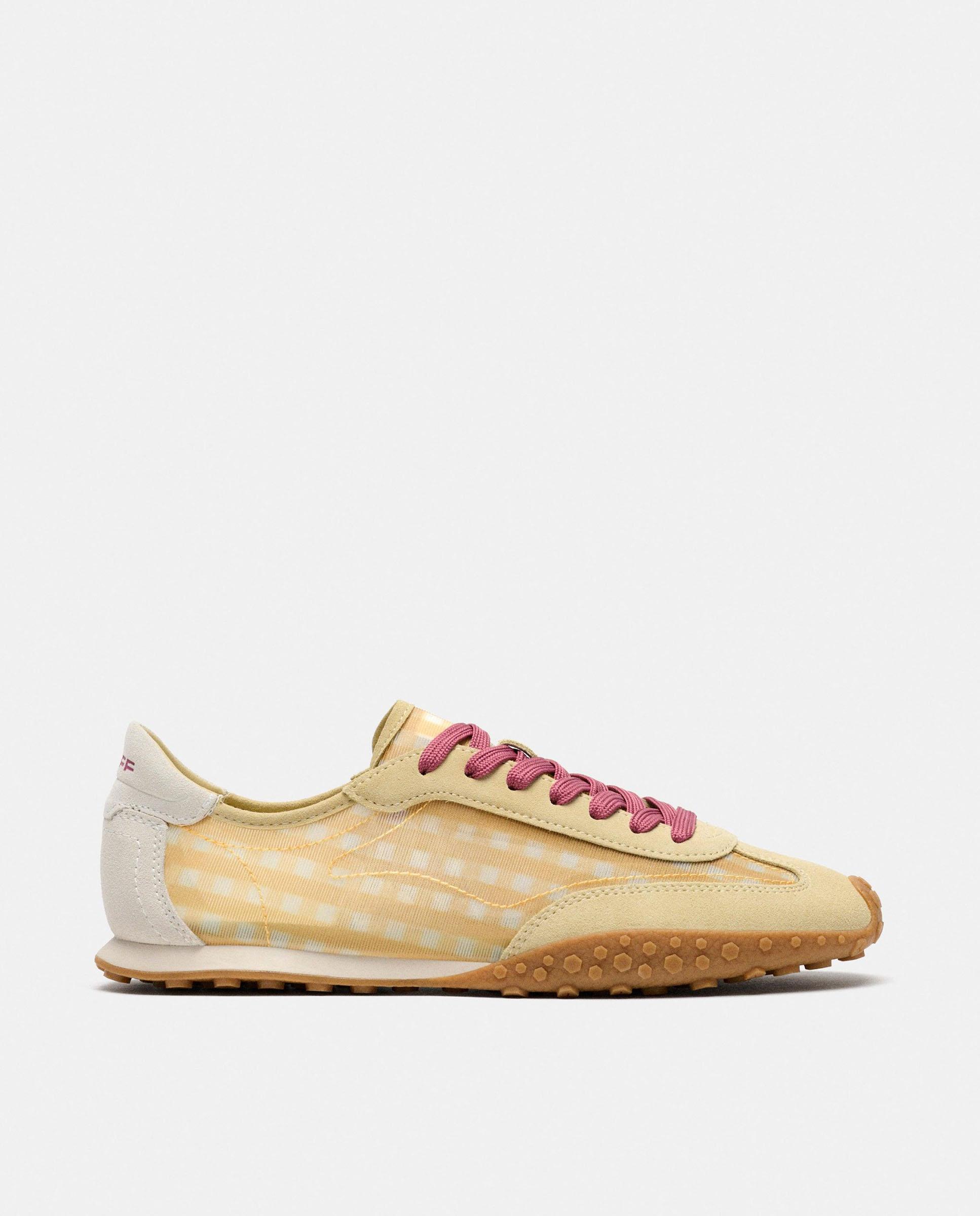 Imagem 0 de Sapatilhas Desportivas Bridge Combinando Mesh Vichy e Camurça Suave