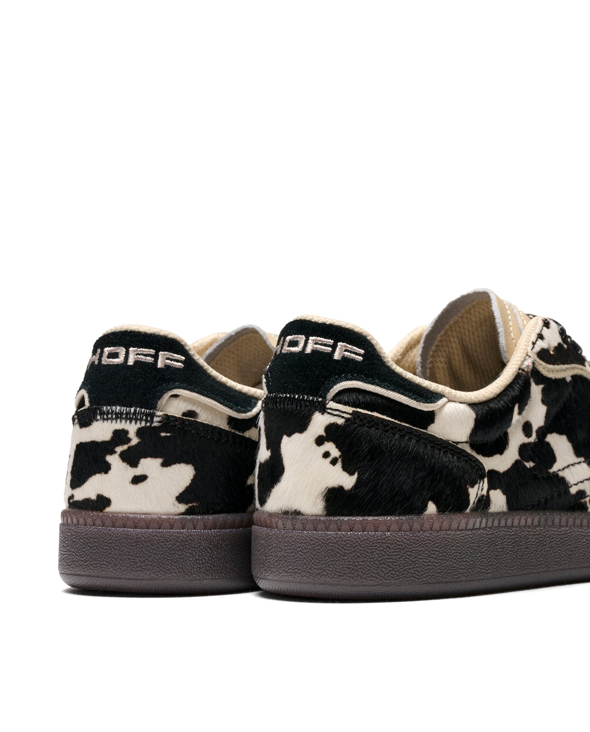 Sapatilhas Park Cow Print de Pele Preto-5
