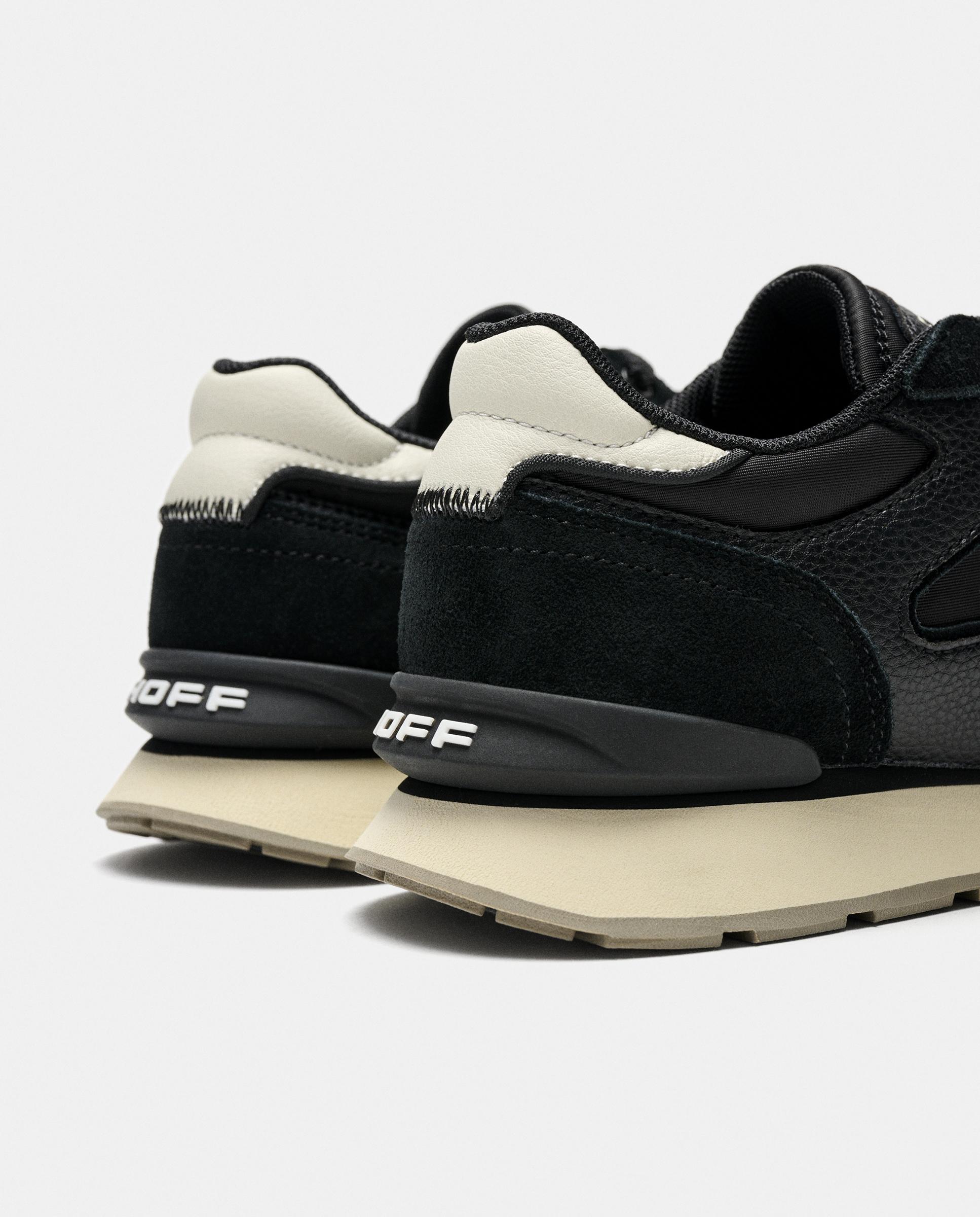 Sapatilhas Desportivas City de Pele Preto-4