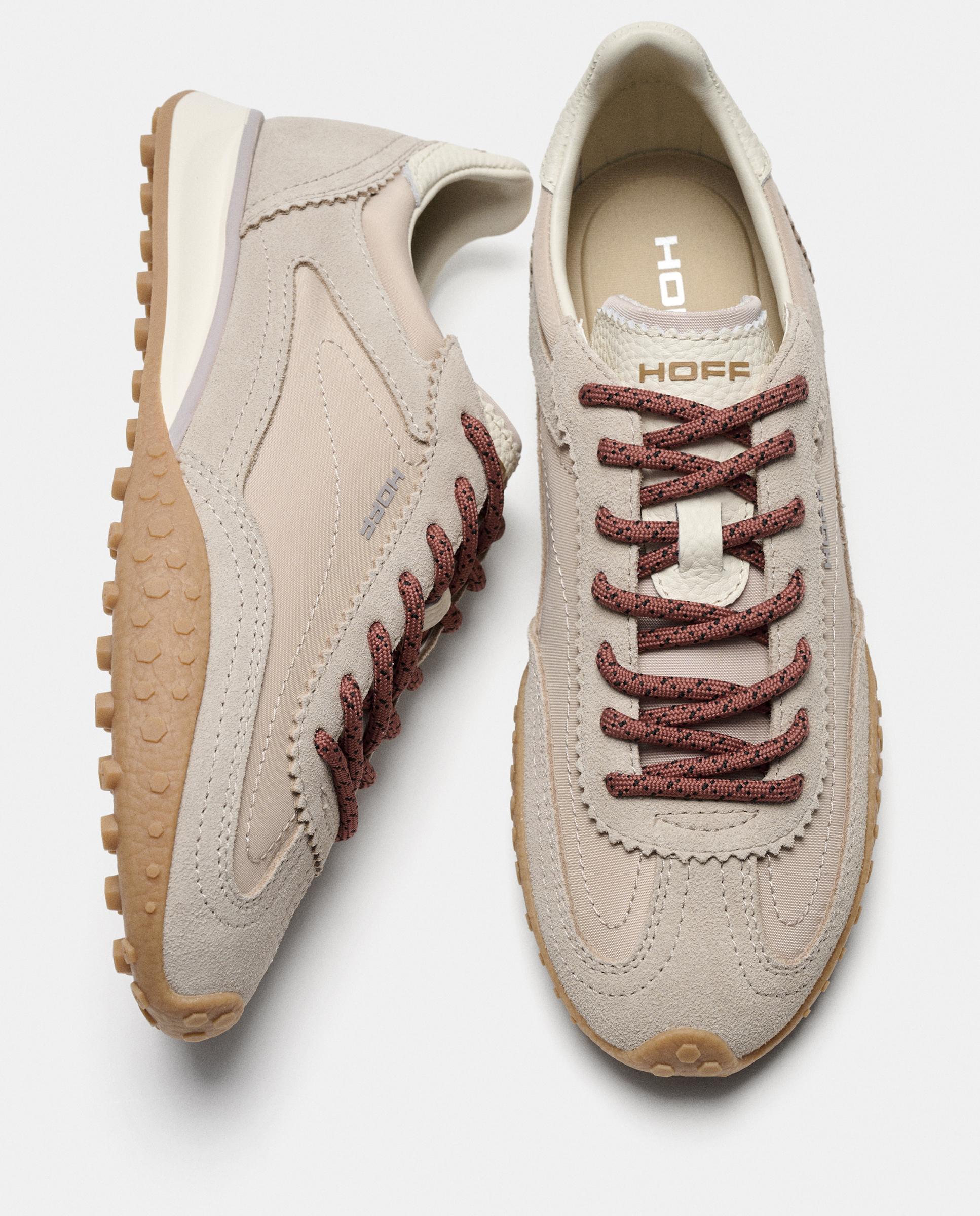 Sapatilhas Desportivas Bridge Mkii de Materiais Combinados Bege-3