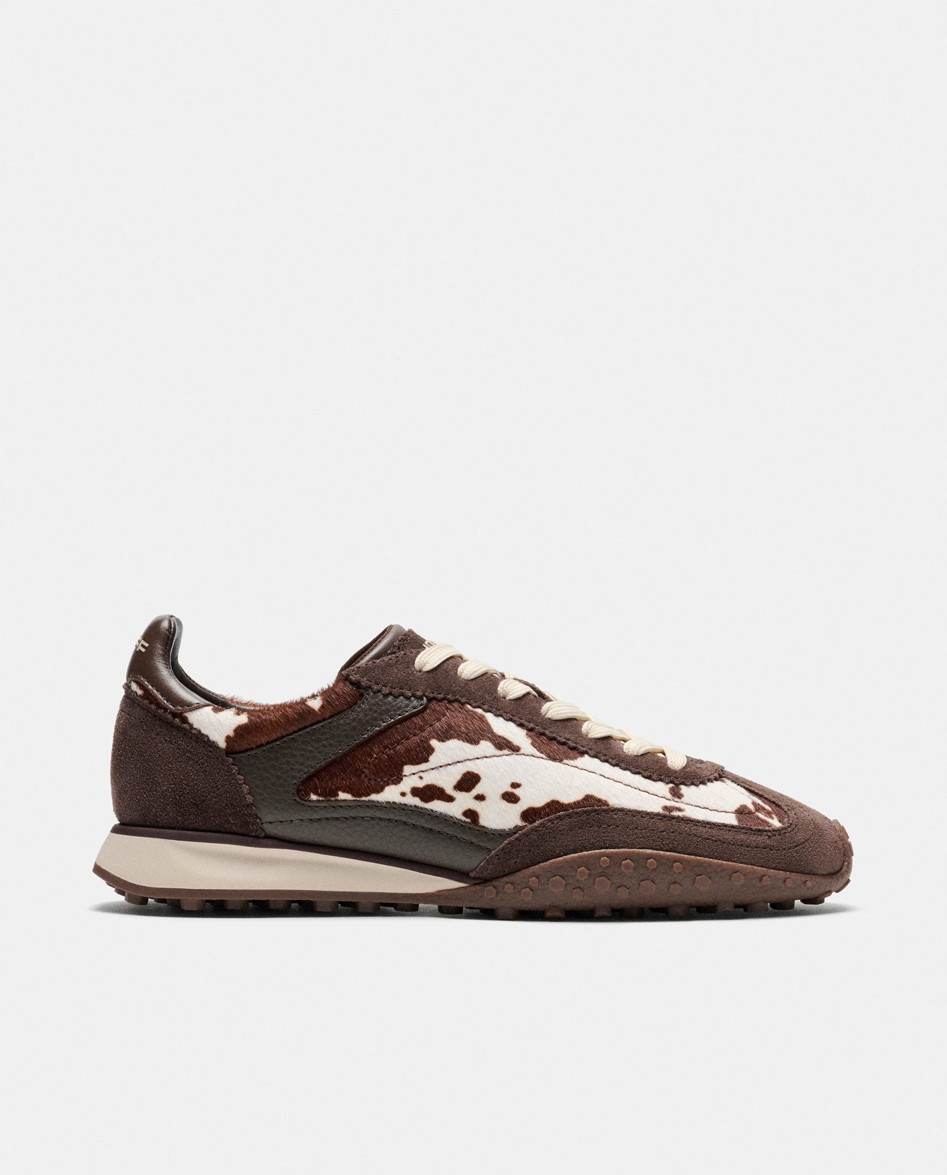 Sapatilhas Mkii Cow Print de Pele Castanho-1