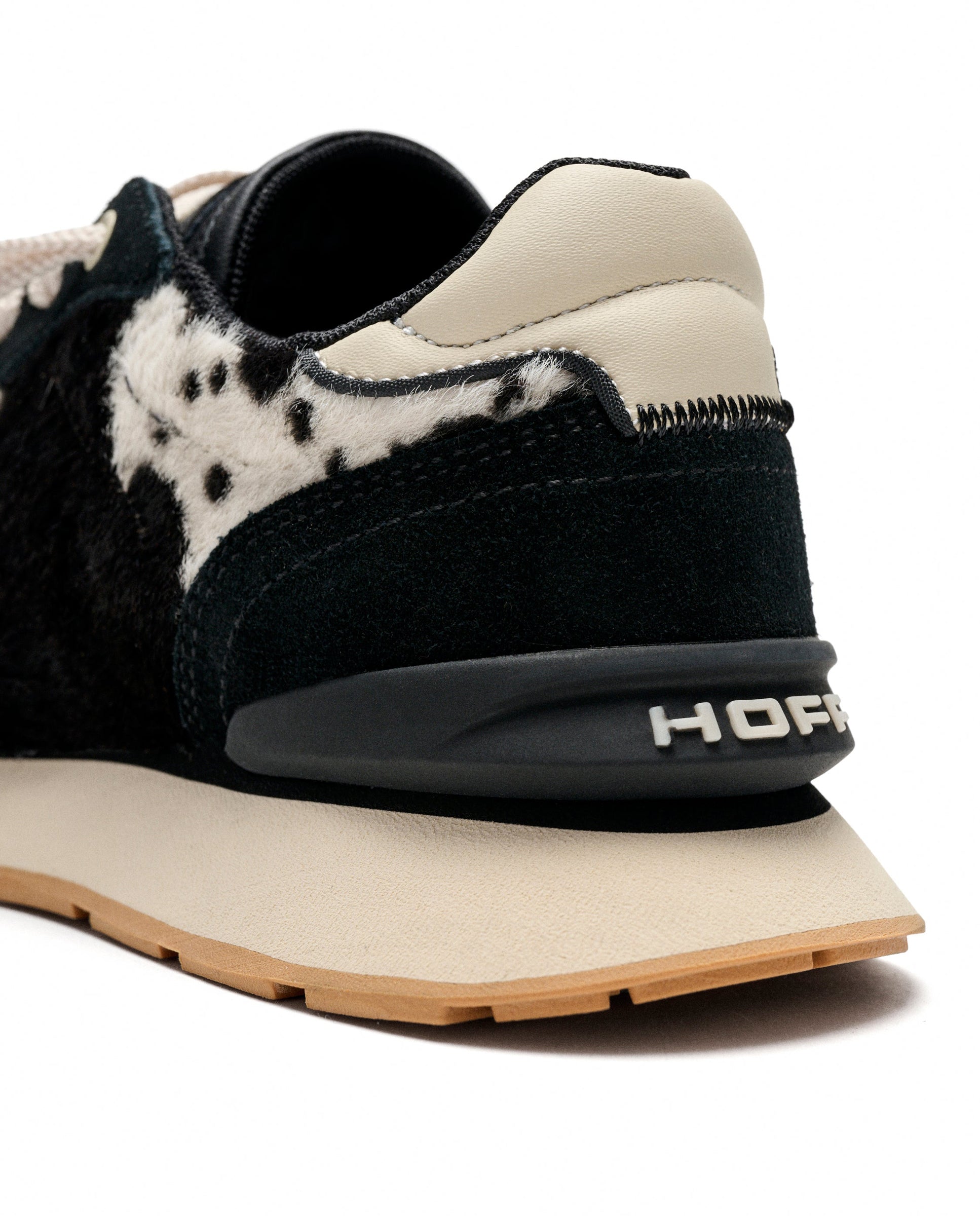 Sapatilhas City Cow Print de Pele Preto-5