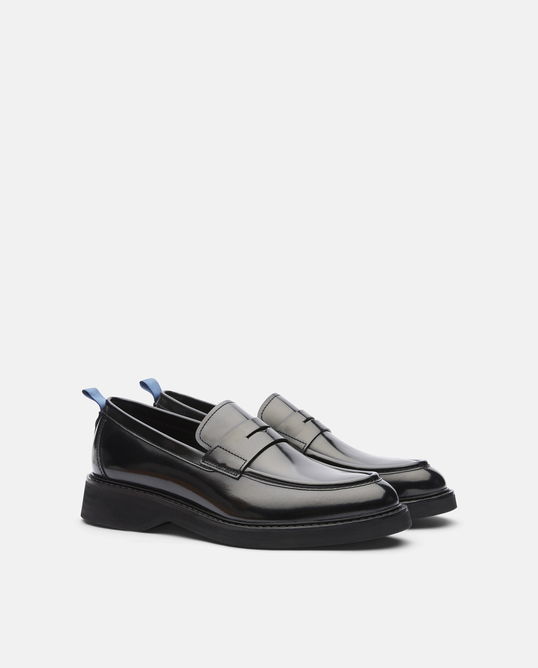 Sapatos de Vela em Pele Polida - Preto Preto-2