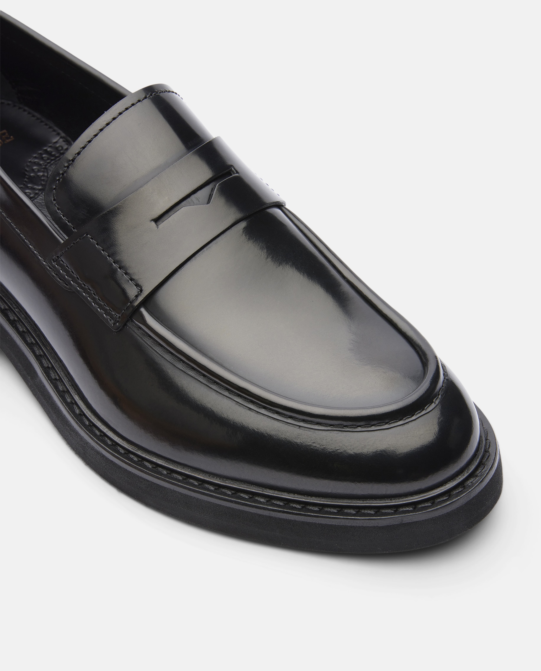 Sapatos de Vela em Pele Polida - Preto Preto-4