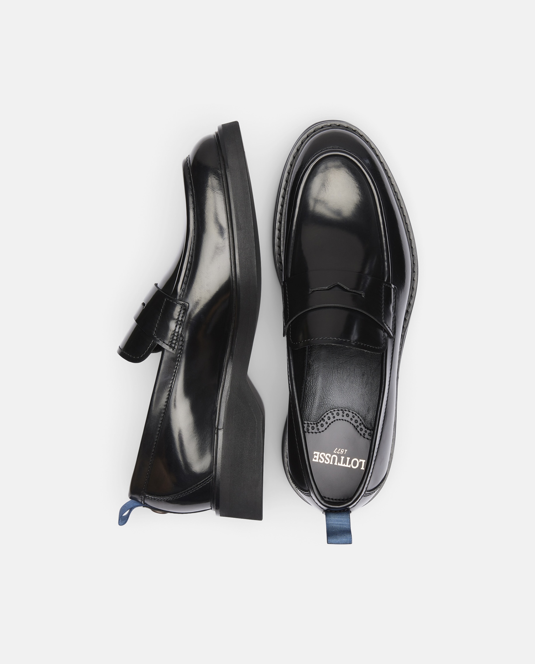 Sapatos de Vela em Pele Polida - Preto Preto-6