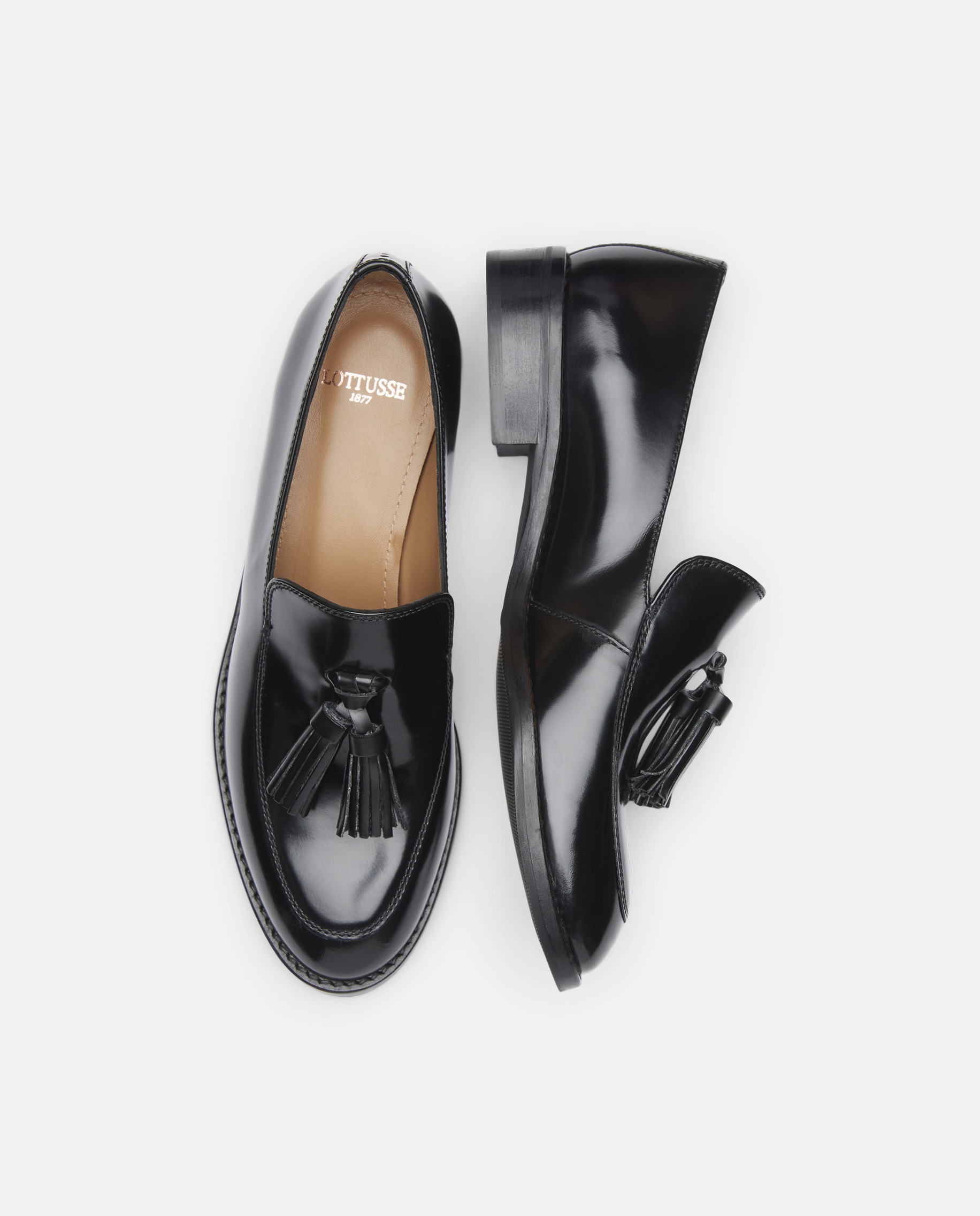 Mocassins em Pele Polida - Preto Preto-6