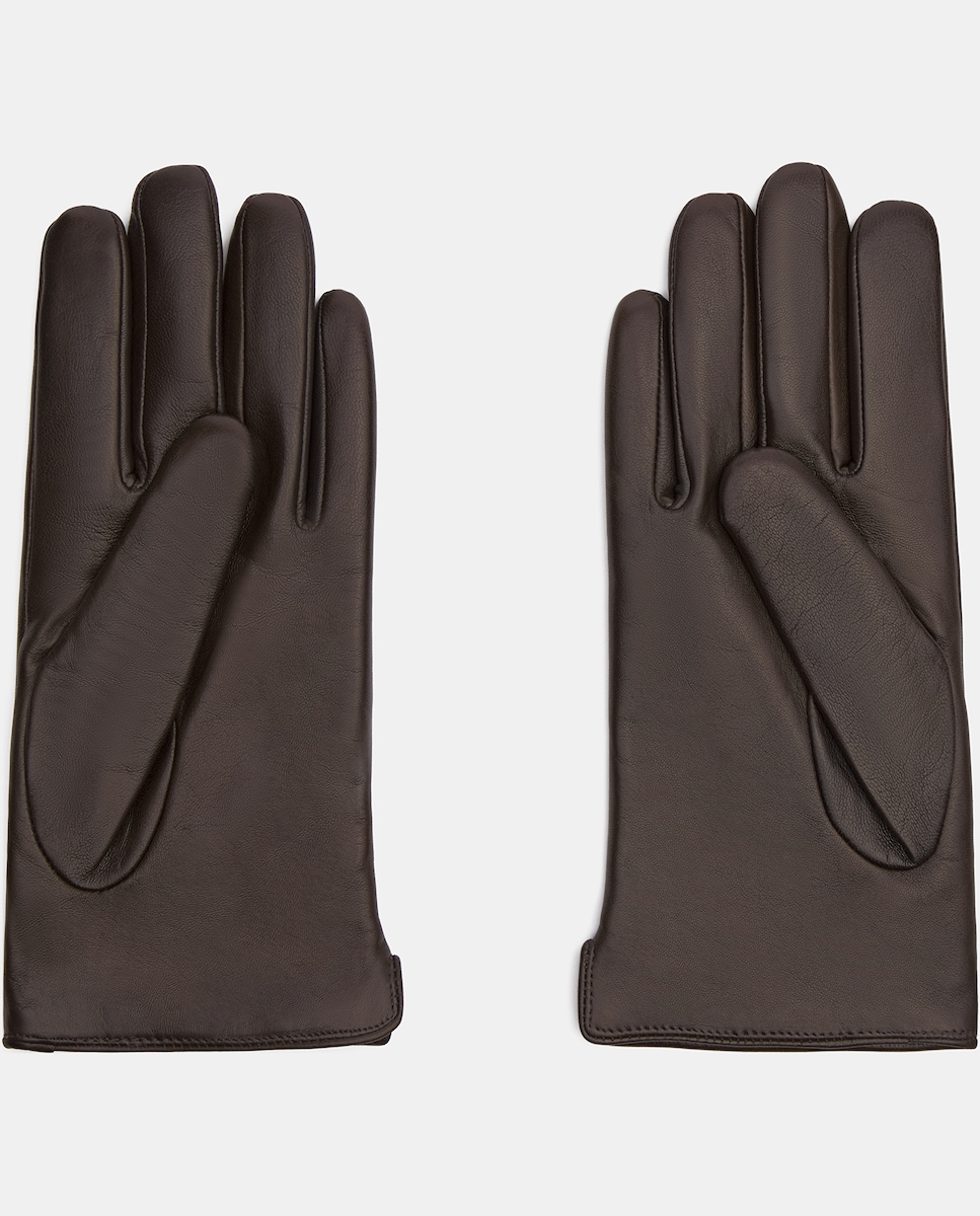 Luvas de Pele de Bovino Moka Castanho-escuro-2