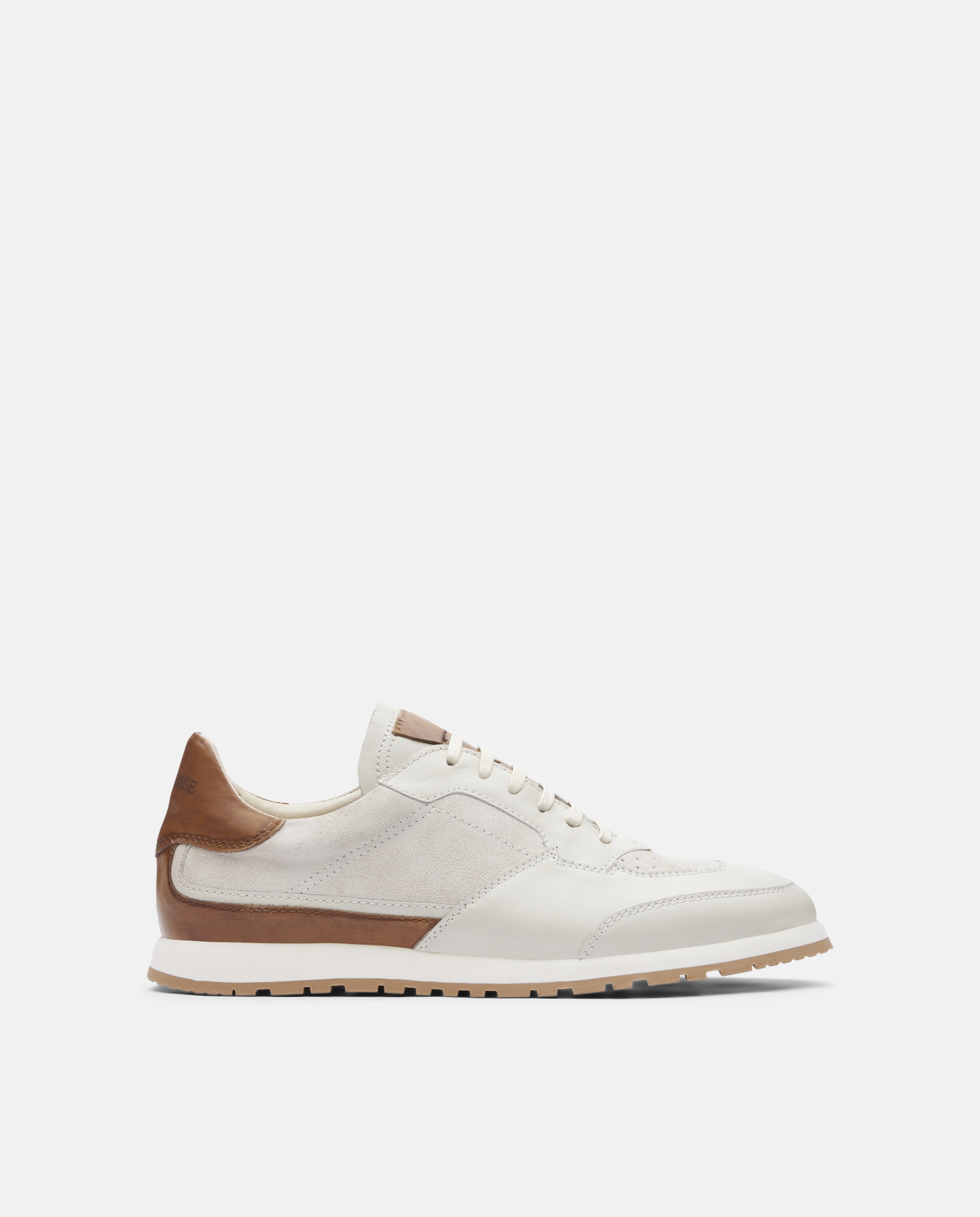 Sapatilhas em Pele Macia - Nacarado Creme-1